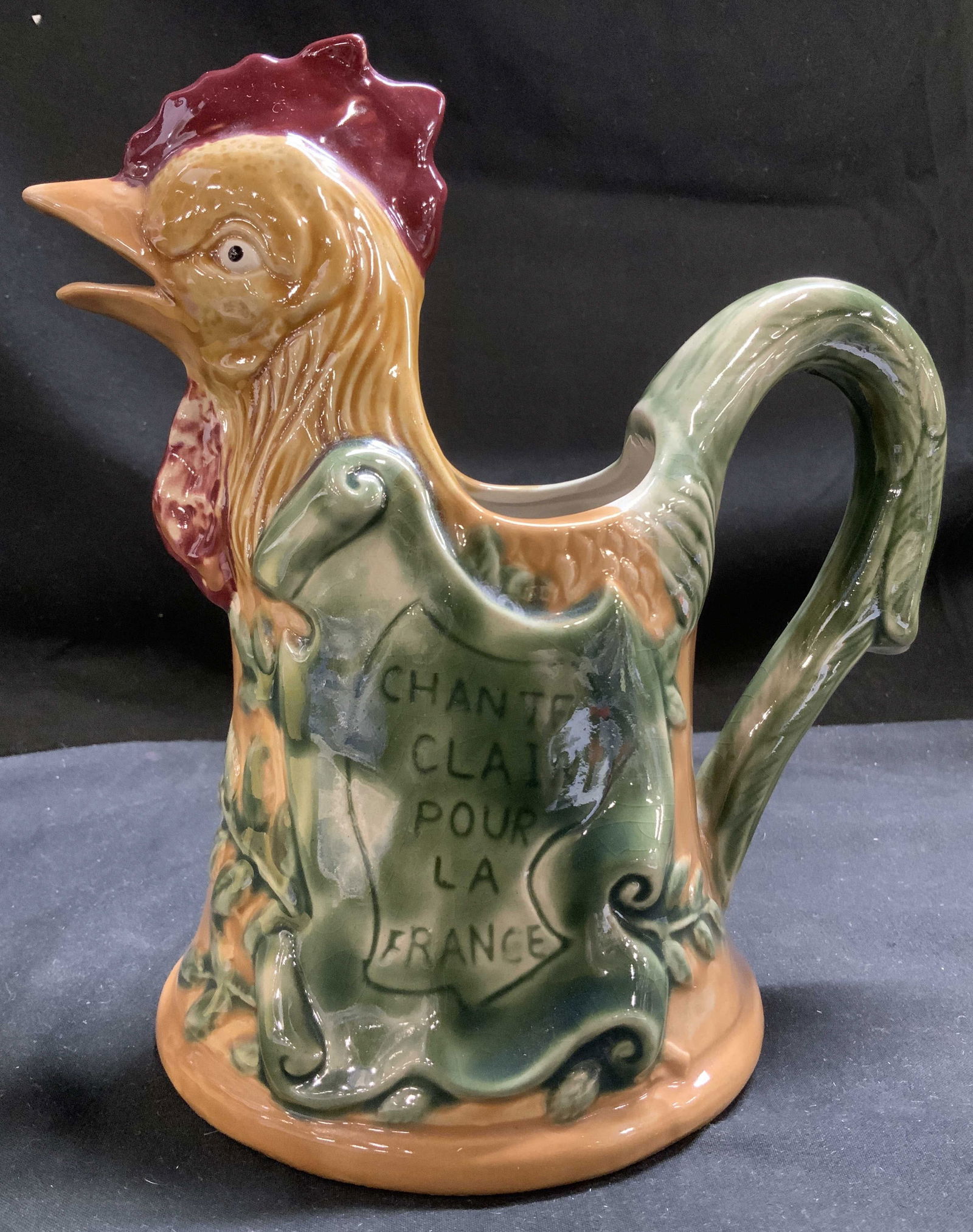 Chante Clair PourLaFrance Majolica Rooster Pitcher (1 of 6)