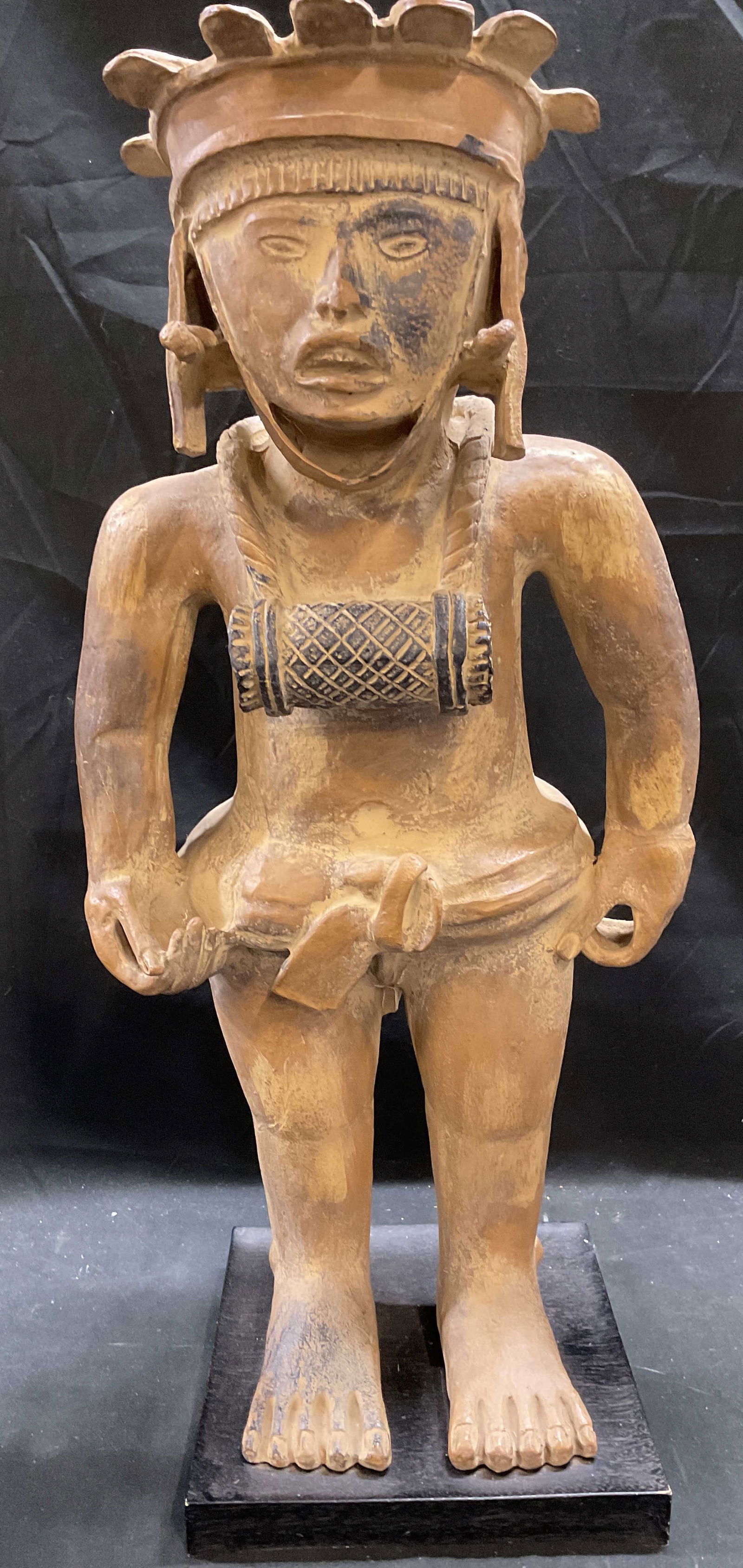 Mayan Style Figural Sculpture, 25 In Tall (1 of 9)
