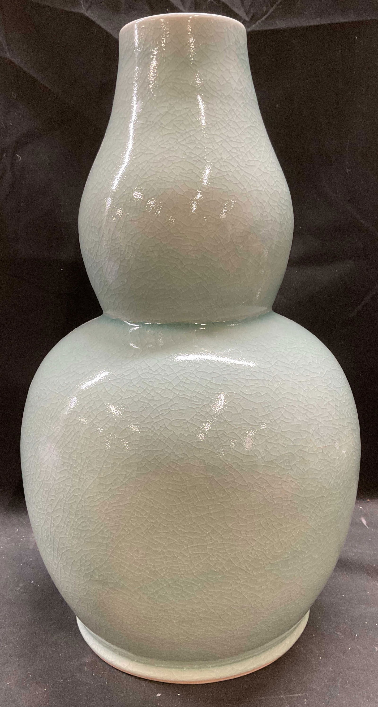 Siam Celadon Blue Ceramic Gourd Vase (1 of 6)