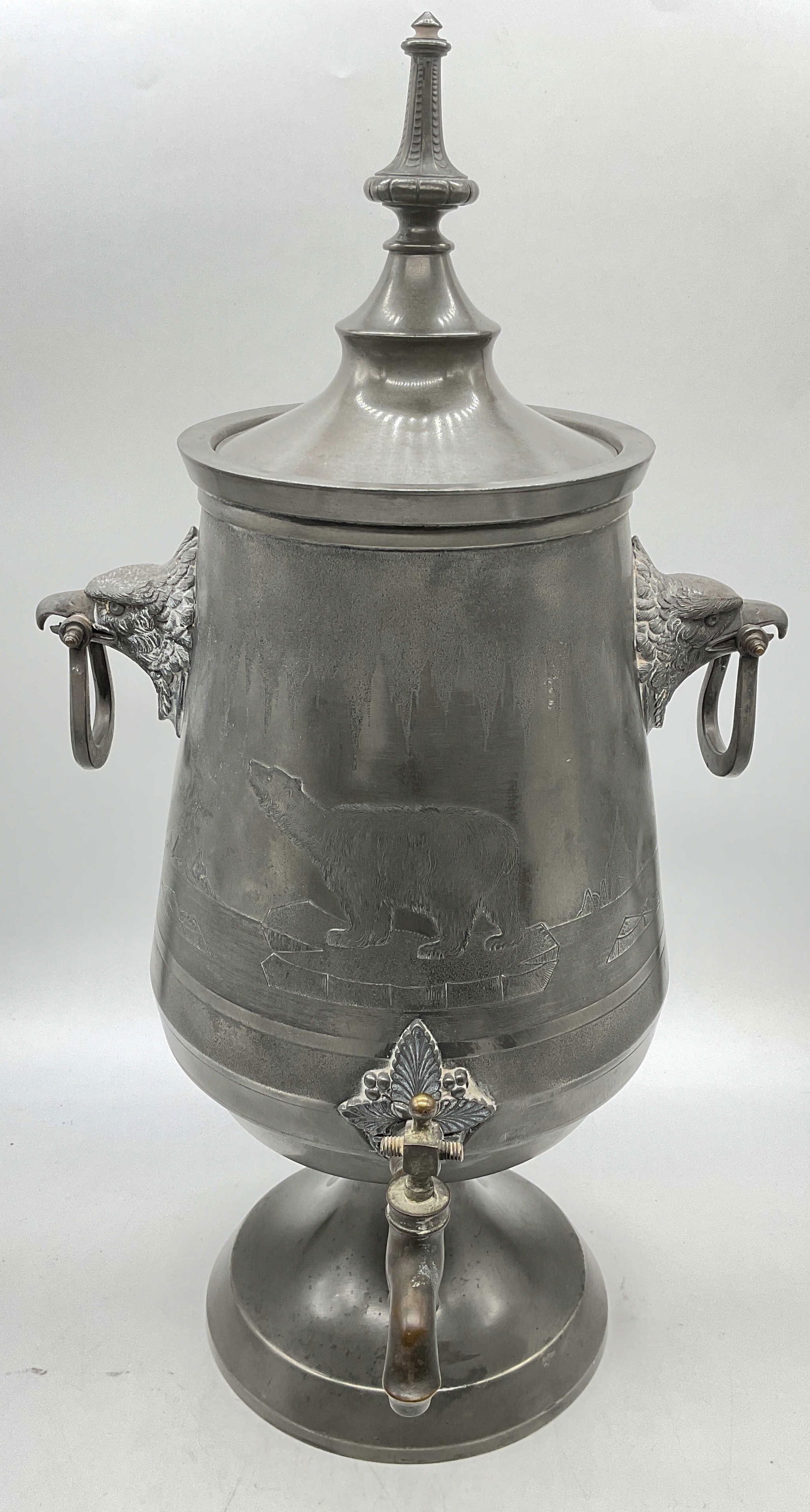 Antique 1868 Meriden Silver Plated Samovar, USA (1 of 6)