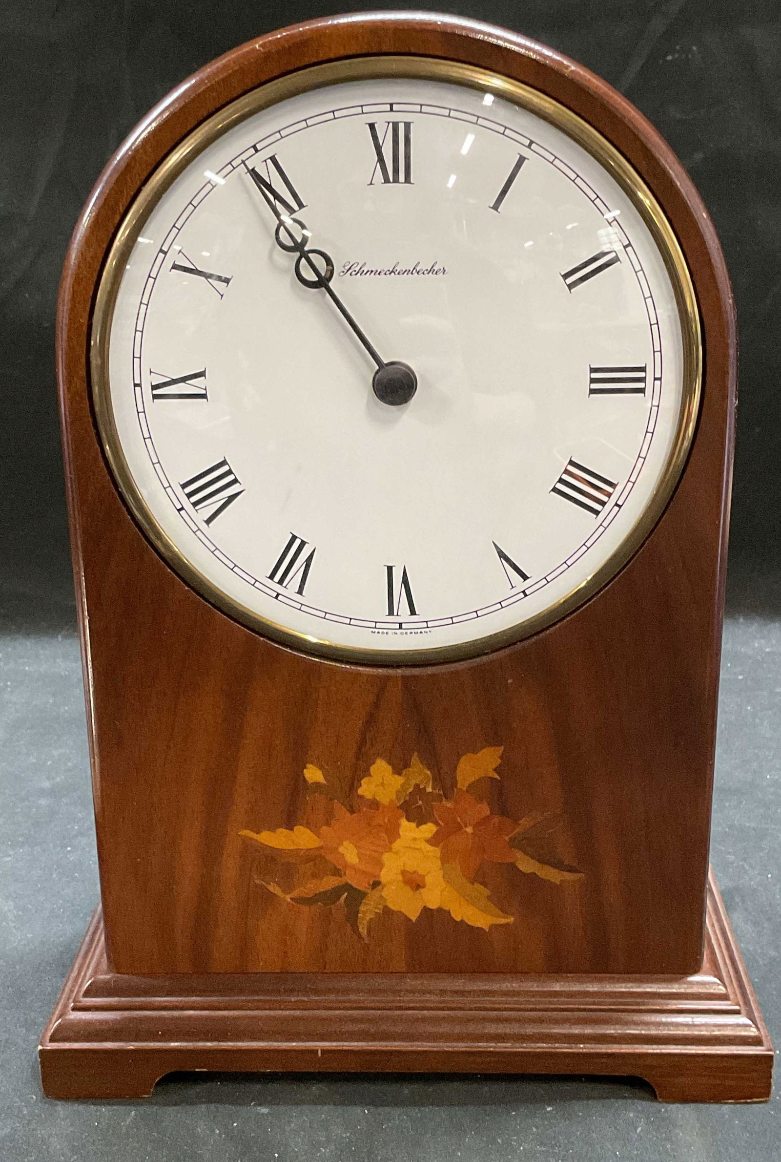 Schmeckenbecher Inlaid Wood Mantel Clock (1 of 6)