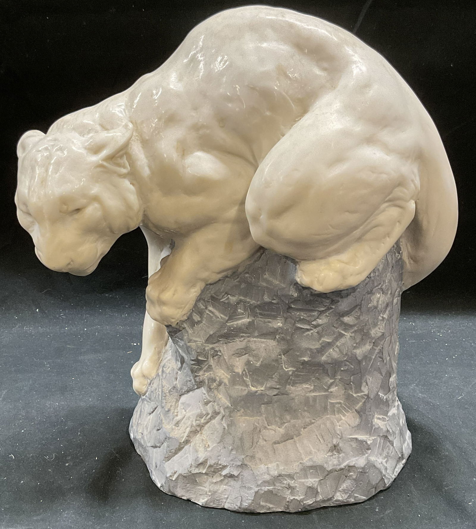 Joseph Boulton Alabaster Mountain Lion Sculpture (1 of 6)