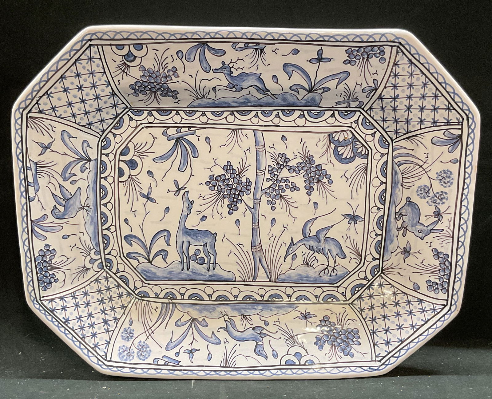 Conimbriga Pottery Landscape Platter, Portugal (1 of 6)