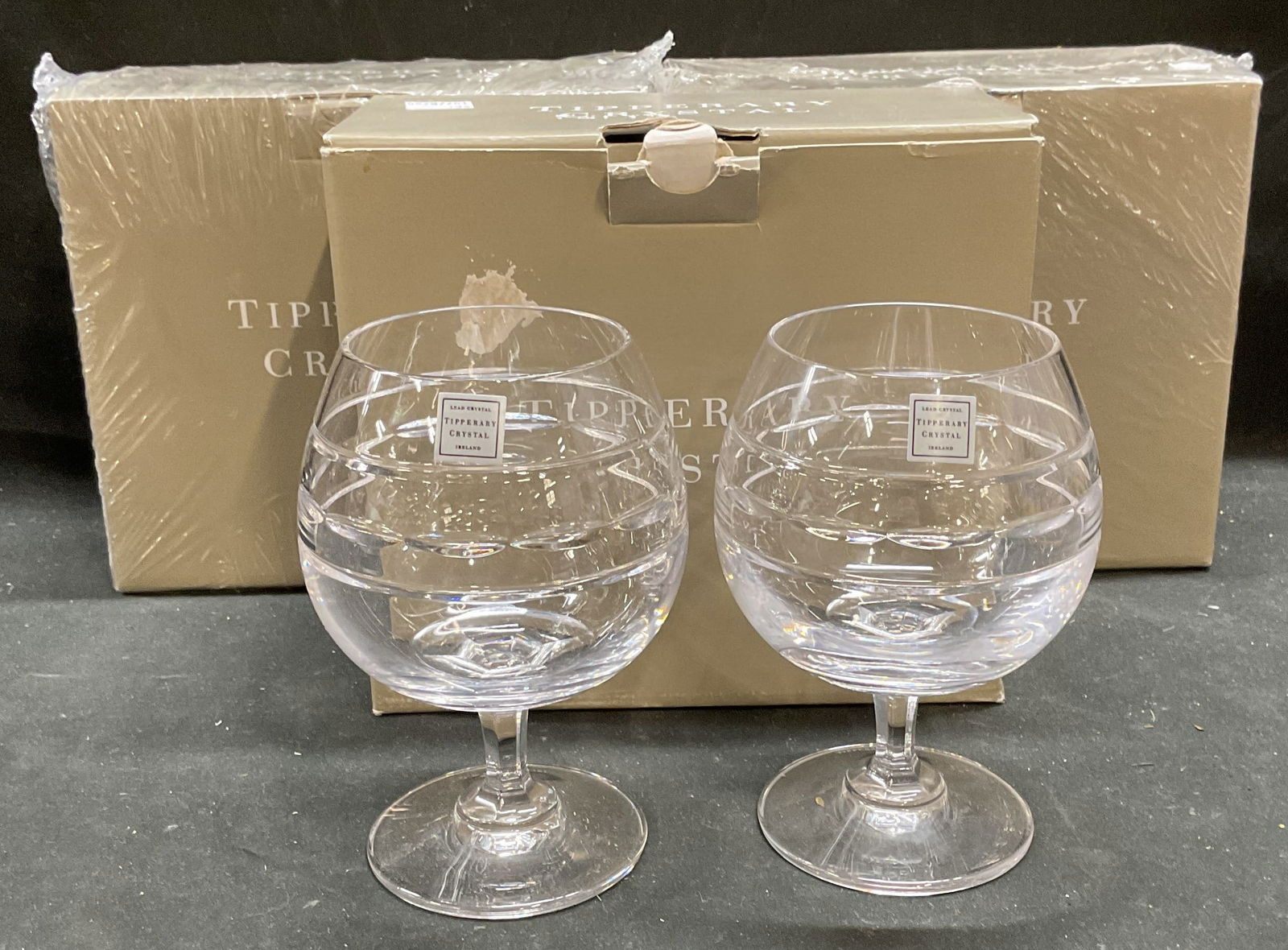 Set6 Tipperary Crystal Portland Brandy Glasses NIB (1 of 6)