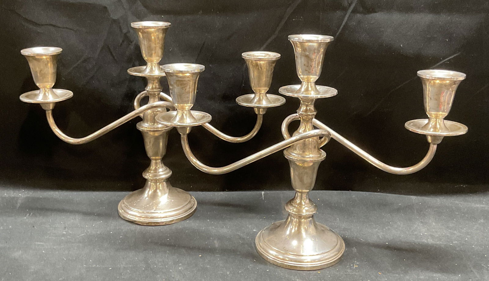 Pair TOWLE Sterling Silver Two Arm Candle Holders (1 of 8)
