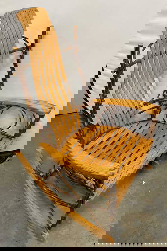 Nichols Stone Hitchcock Style Wood Rocking Chair