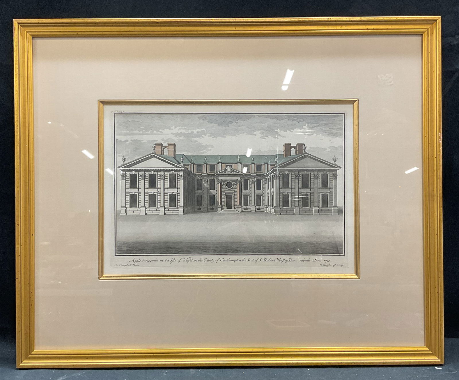 1790 Campbell Appuldurcombe House Engraving 25in (1 of 7)