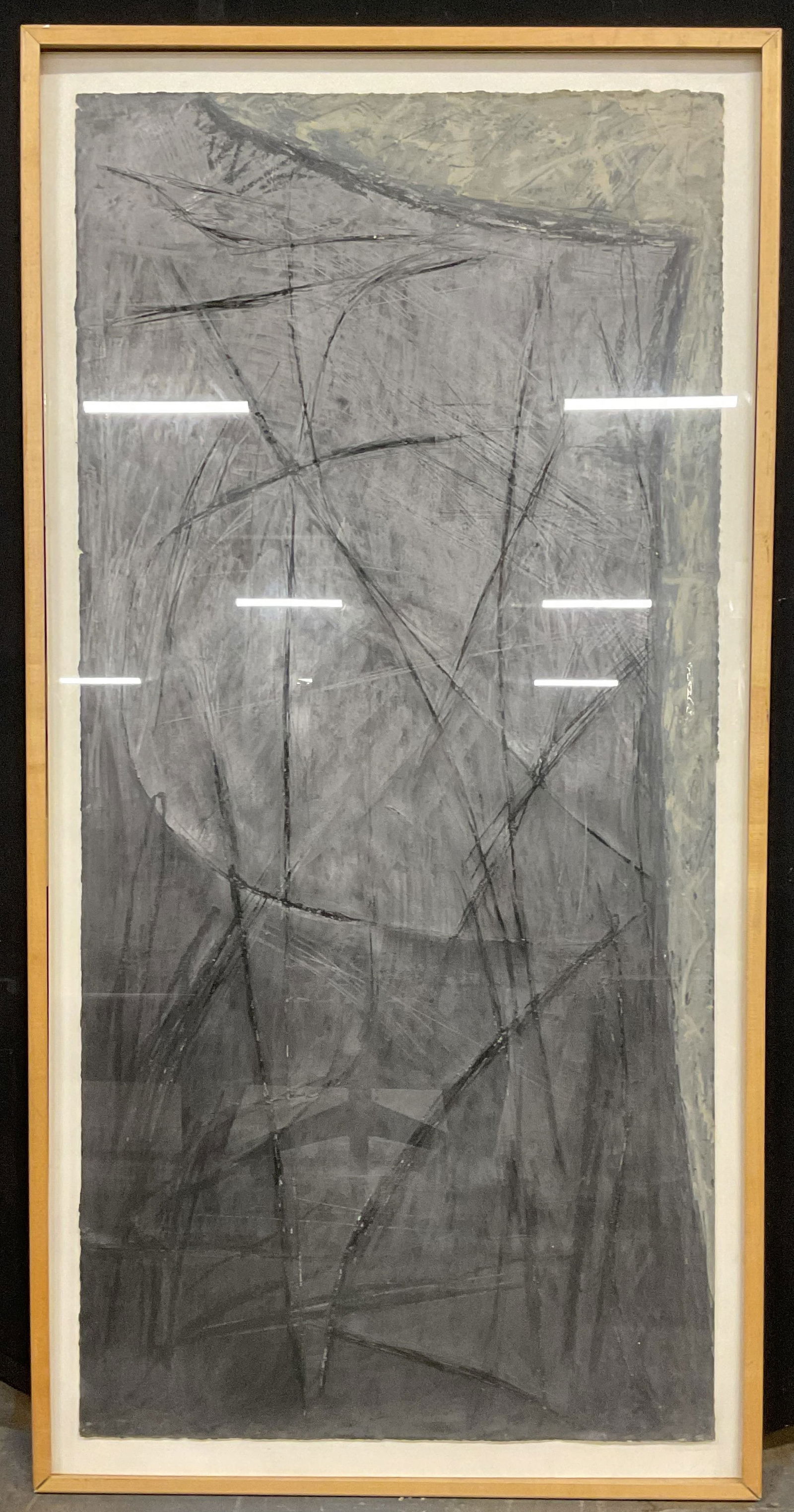 Berger Mixed Media Abstract Painting 56 x 28 In (1 of 7)