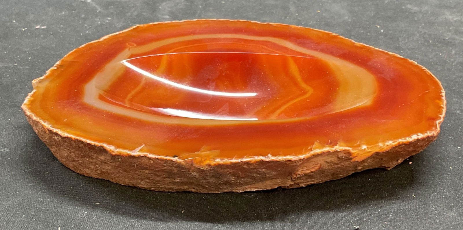 Cut Polished Banded Red Agate Trinket Dish (1 of 6)
