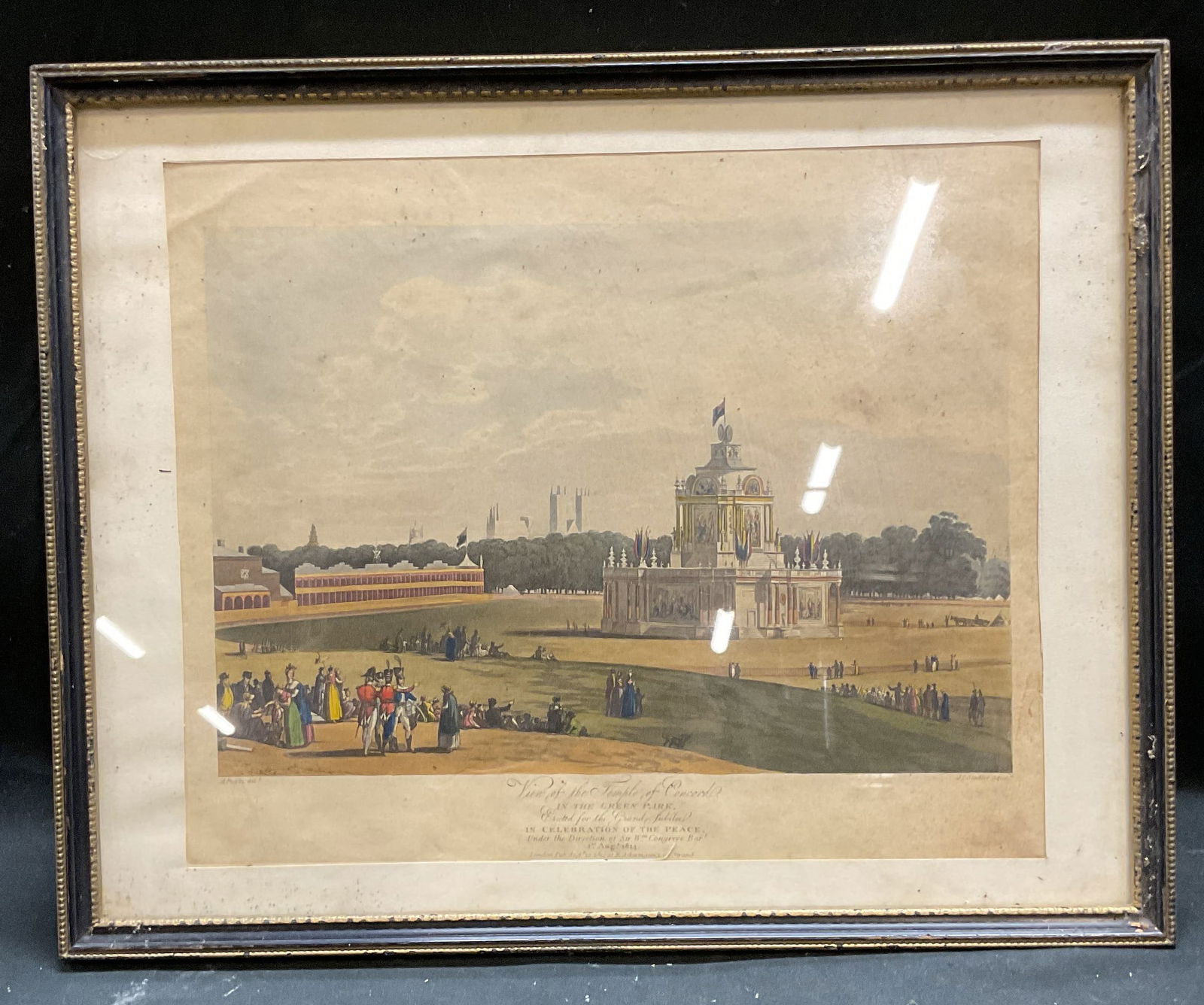 1814 JC Stadler Pugin Temple of Concord Aquatint (1 of 6)