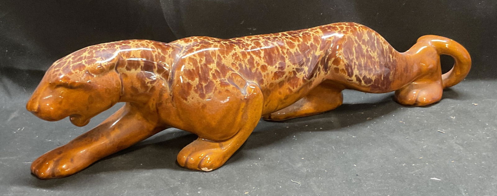 Vintage Ceramic Salt Glaze Leopard Figurine (1 of 7)