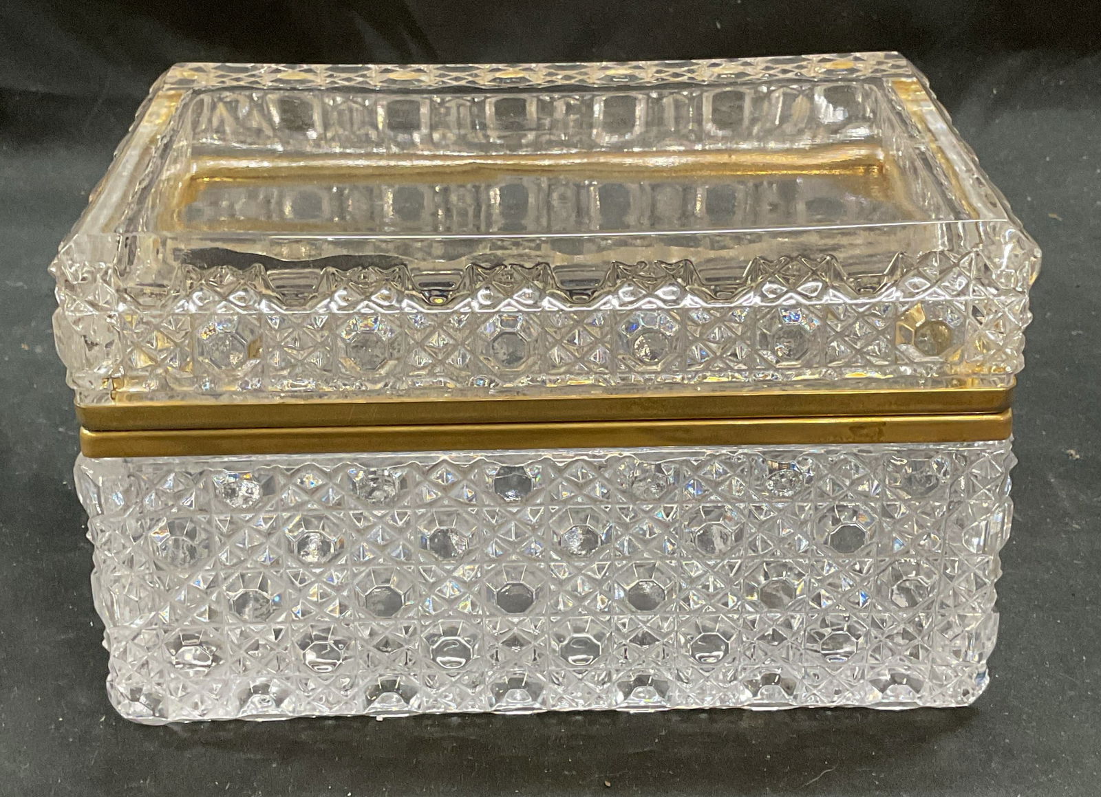 Crystal Clear Cut Crystal Jewelry Box, Germany (1 of 8)