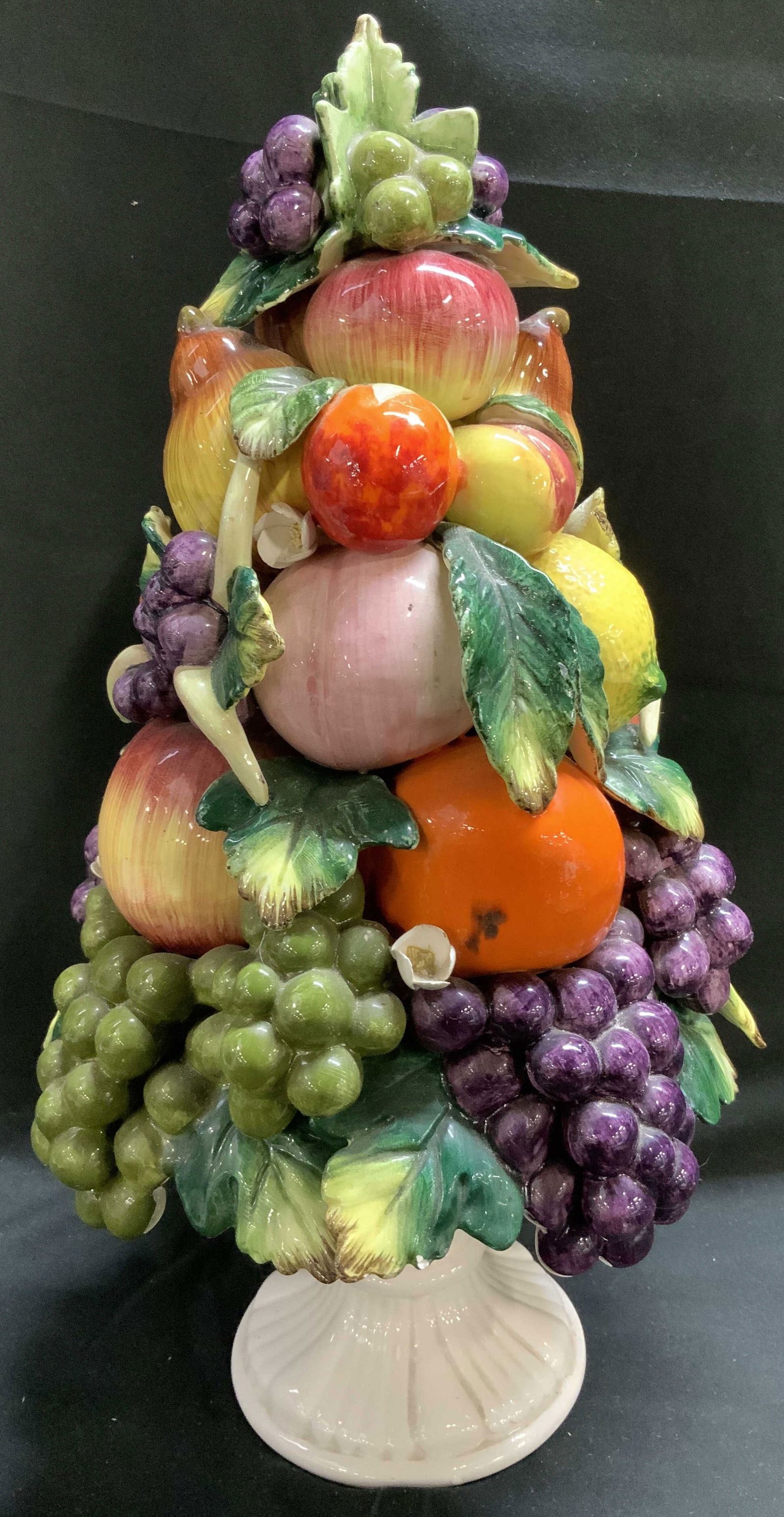 Vntg A. Ceramic Mixed Fruit Topiary Centerpiece (1 of 6)