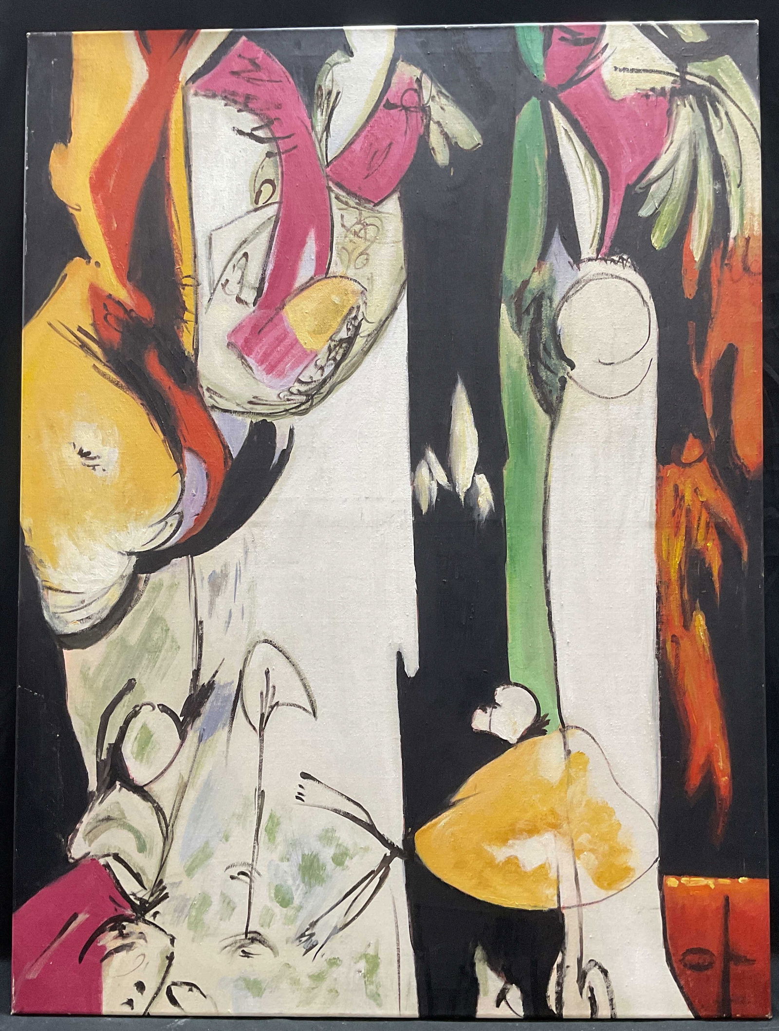 Modern Abstract Oil Painting, 39.5x30 In (1 of 7)