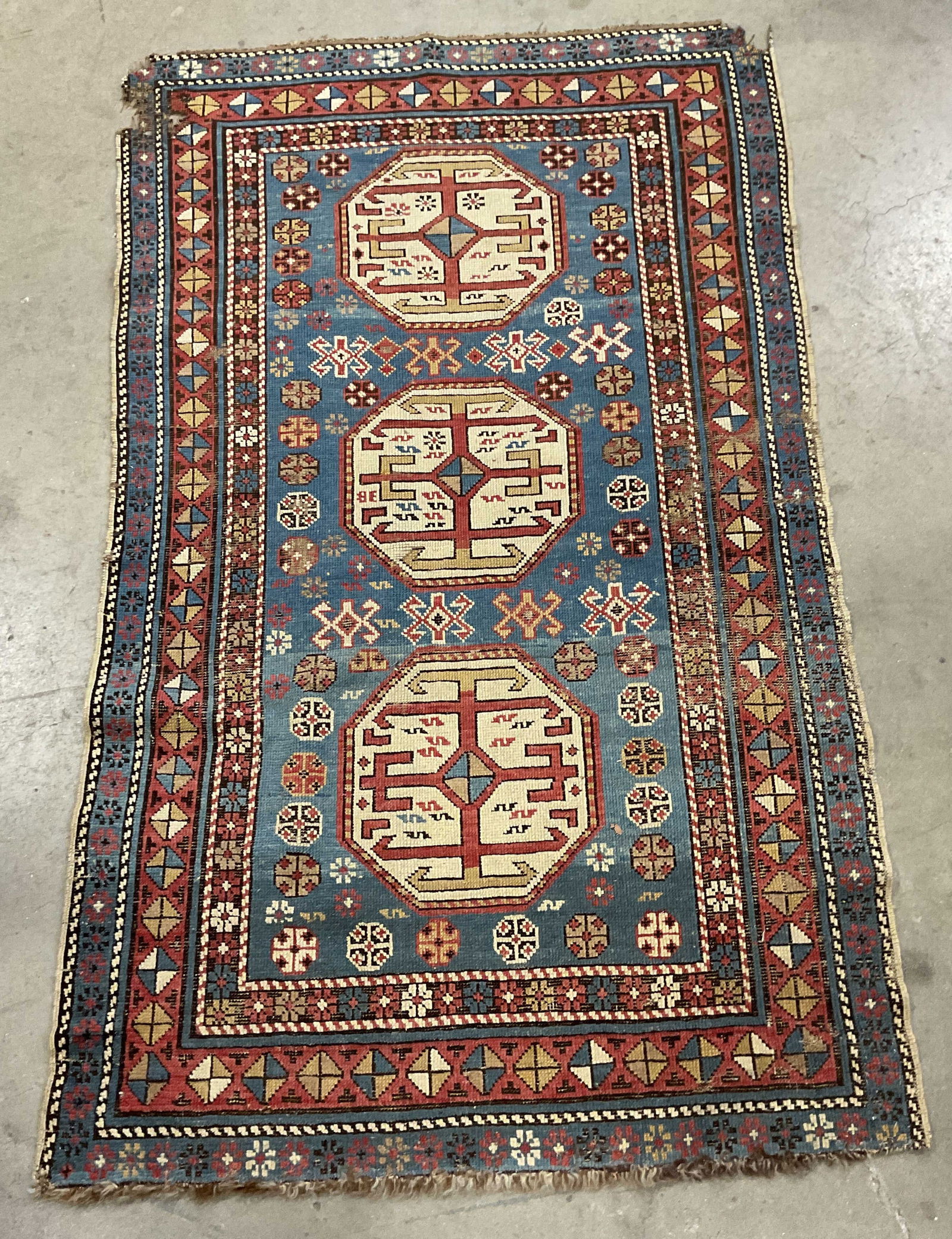 Antique Caucasian Kazak Wool Area Rug (1 of 7)