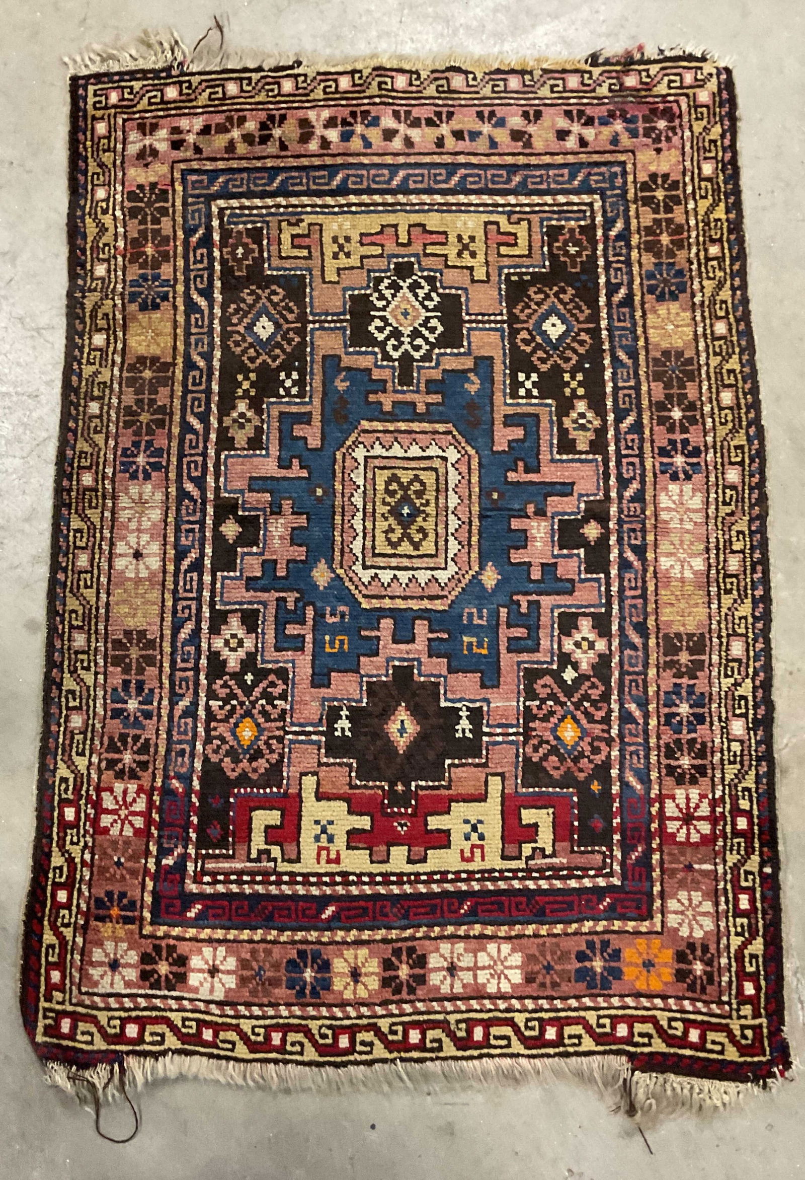 Antique Caucasian Shirvan Wool Area Rug 46in (1 of 7)