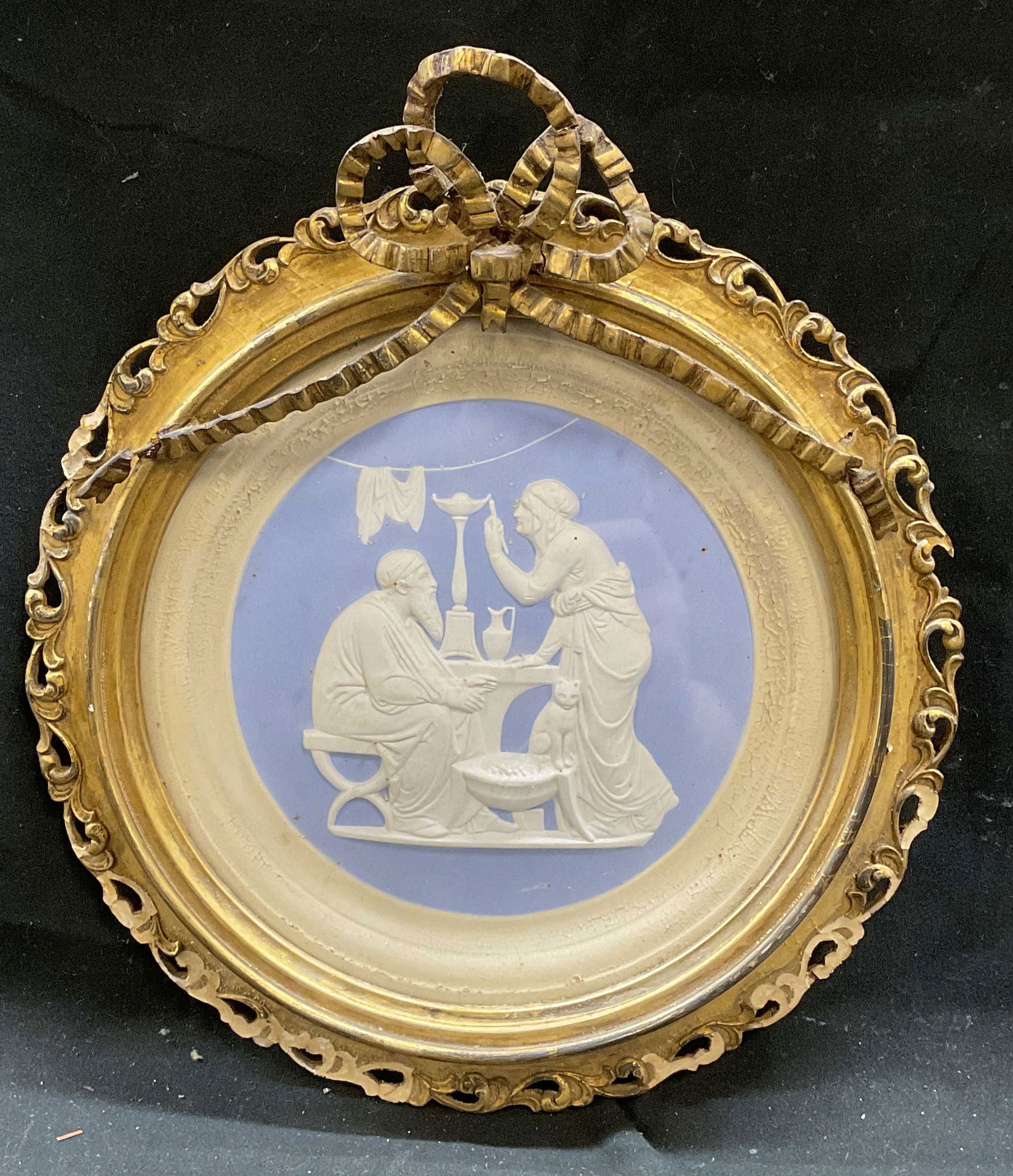 Framed Classical Jasperware Relief Plaque (1 of 6)