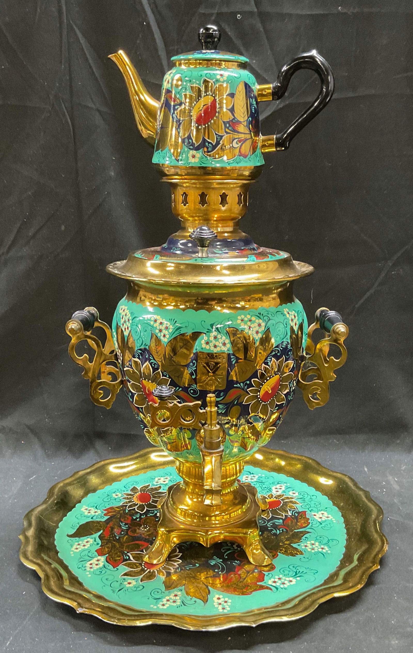 Signed Soviet 3 Piece Electric Samovar, Russia (1 of 10)