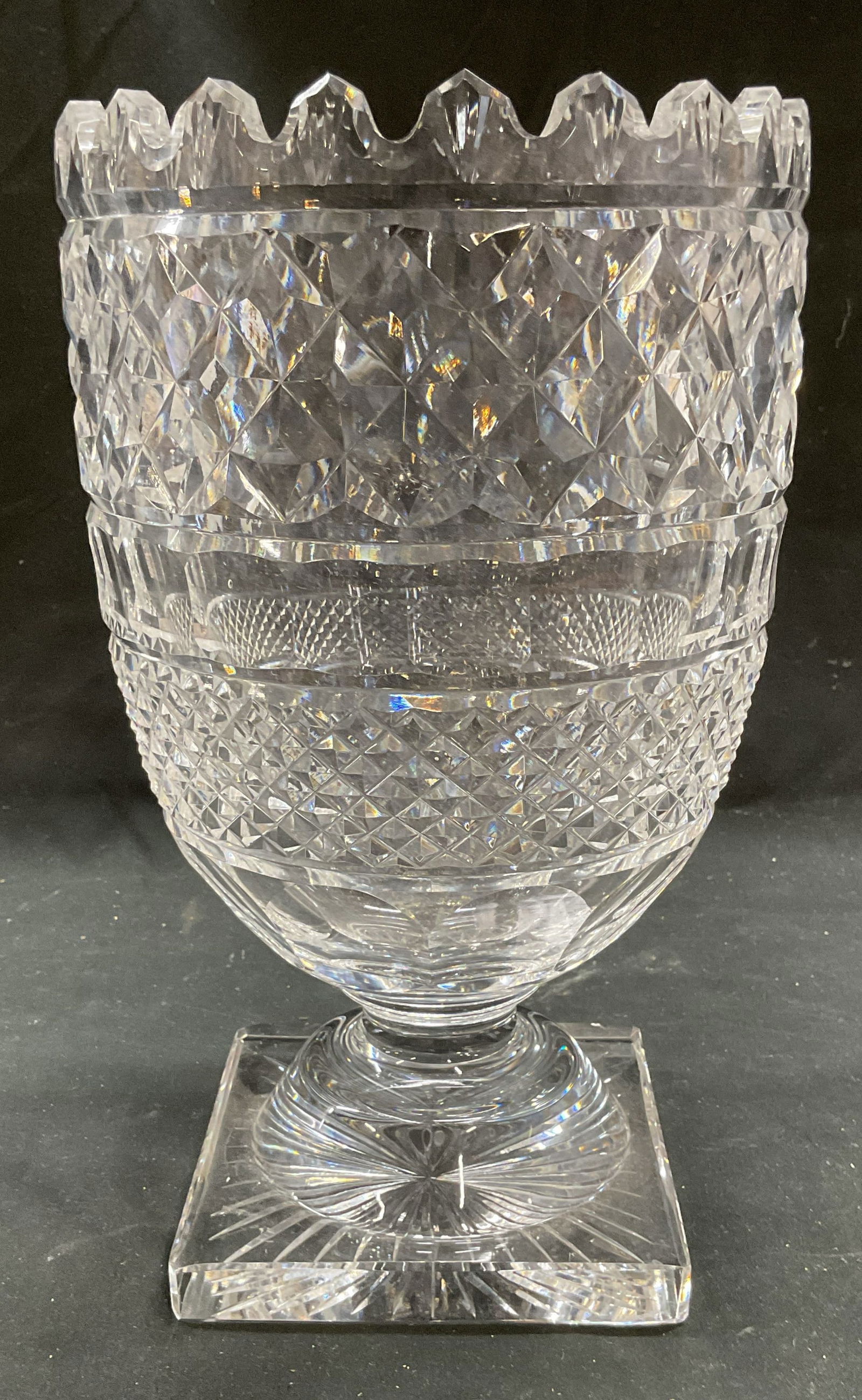Vintage Waterford Cut Crystal Pedestal Vase (1 of 7)