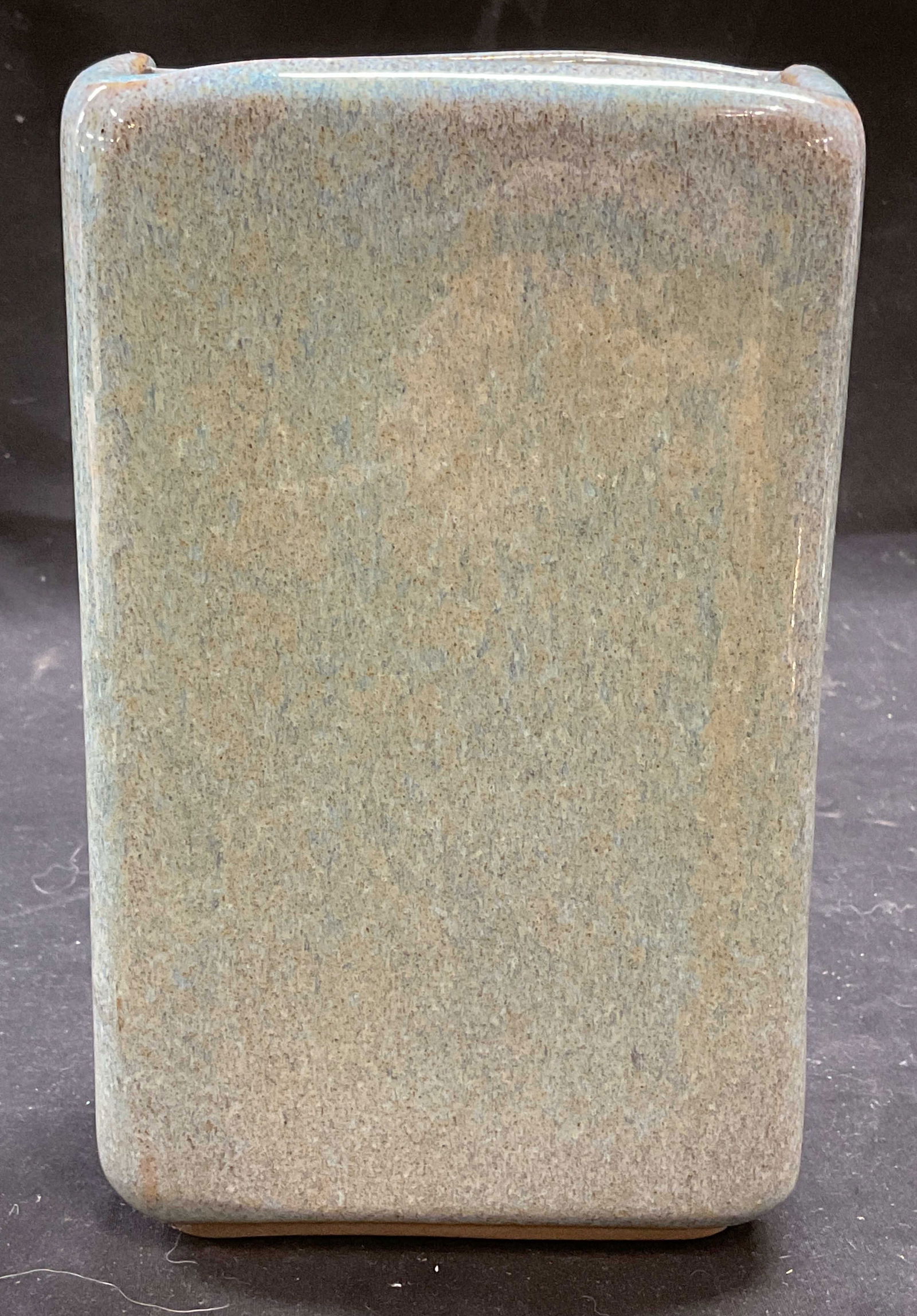 Vintage Glidden Pottery Blue Speckle Vase (1 of 6)