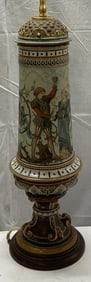 Vntg Narth Classical Figural Porcelain Table Lamp