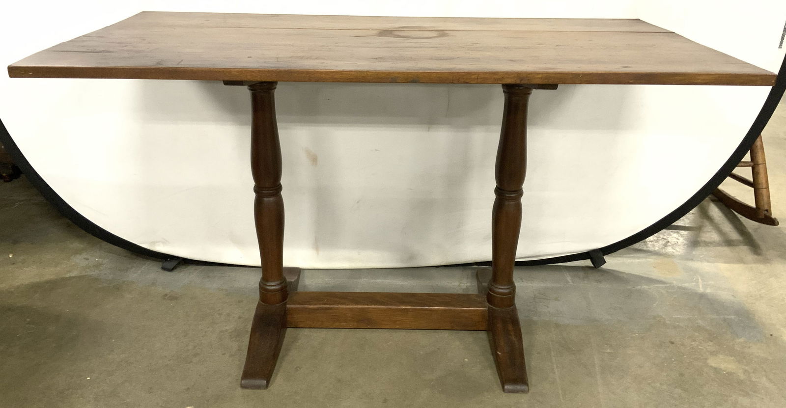 Antique Wooden Farmhouse Trestle Table (1 of 10)