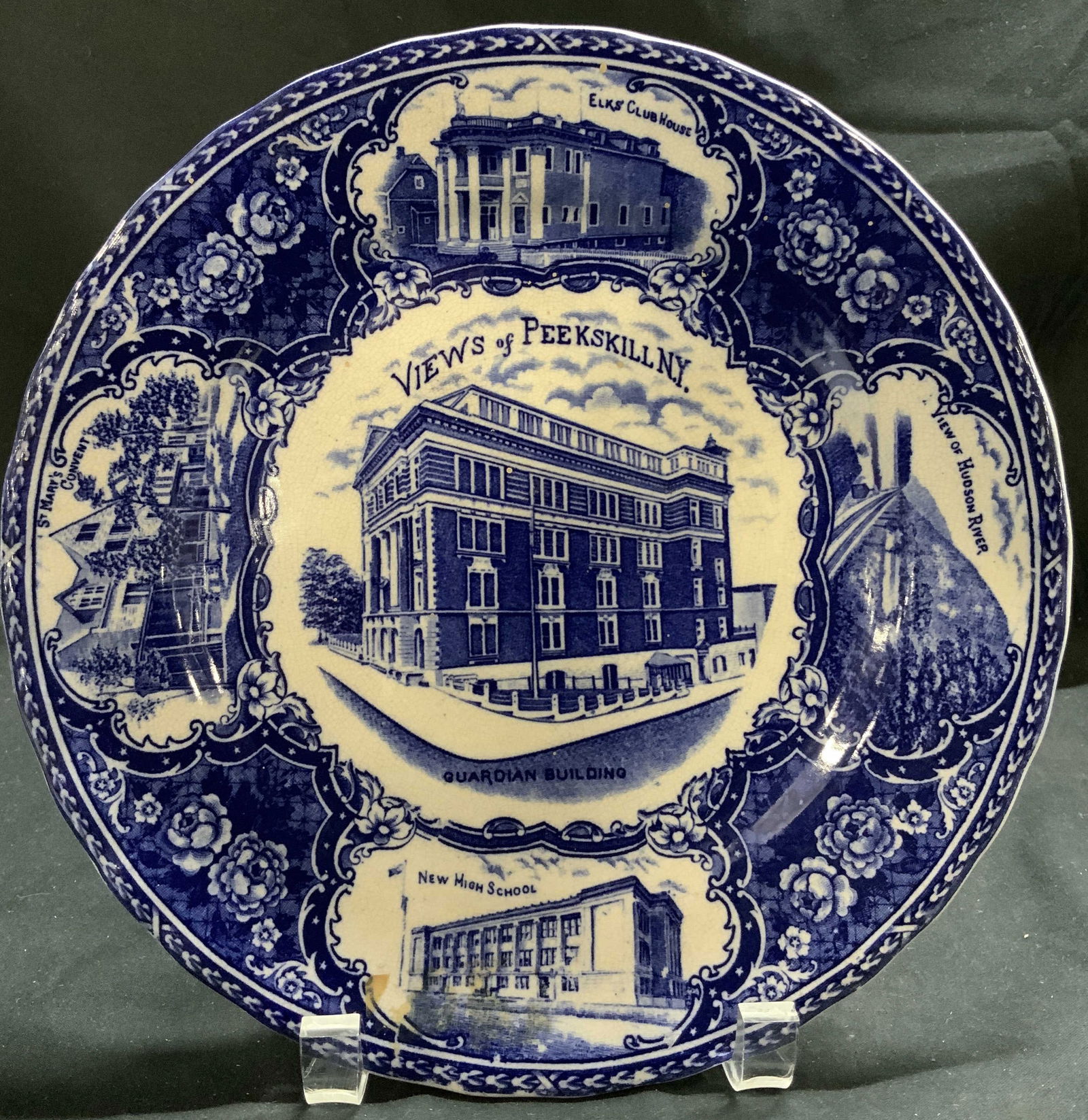 Vntg Views of Peekskill N.Y. Souvenir Plates ENG (1 of 6)