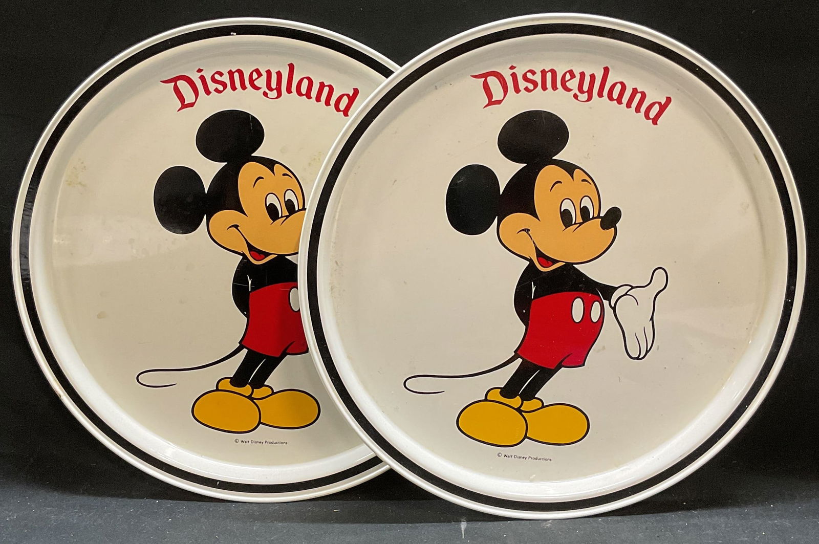 Pair Disneyland Mickey Mouse Enamel Trays (1 of 6)