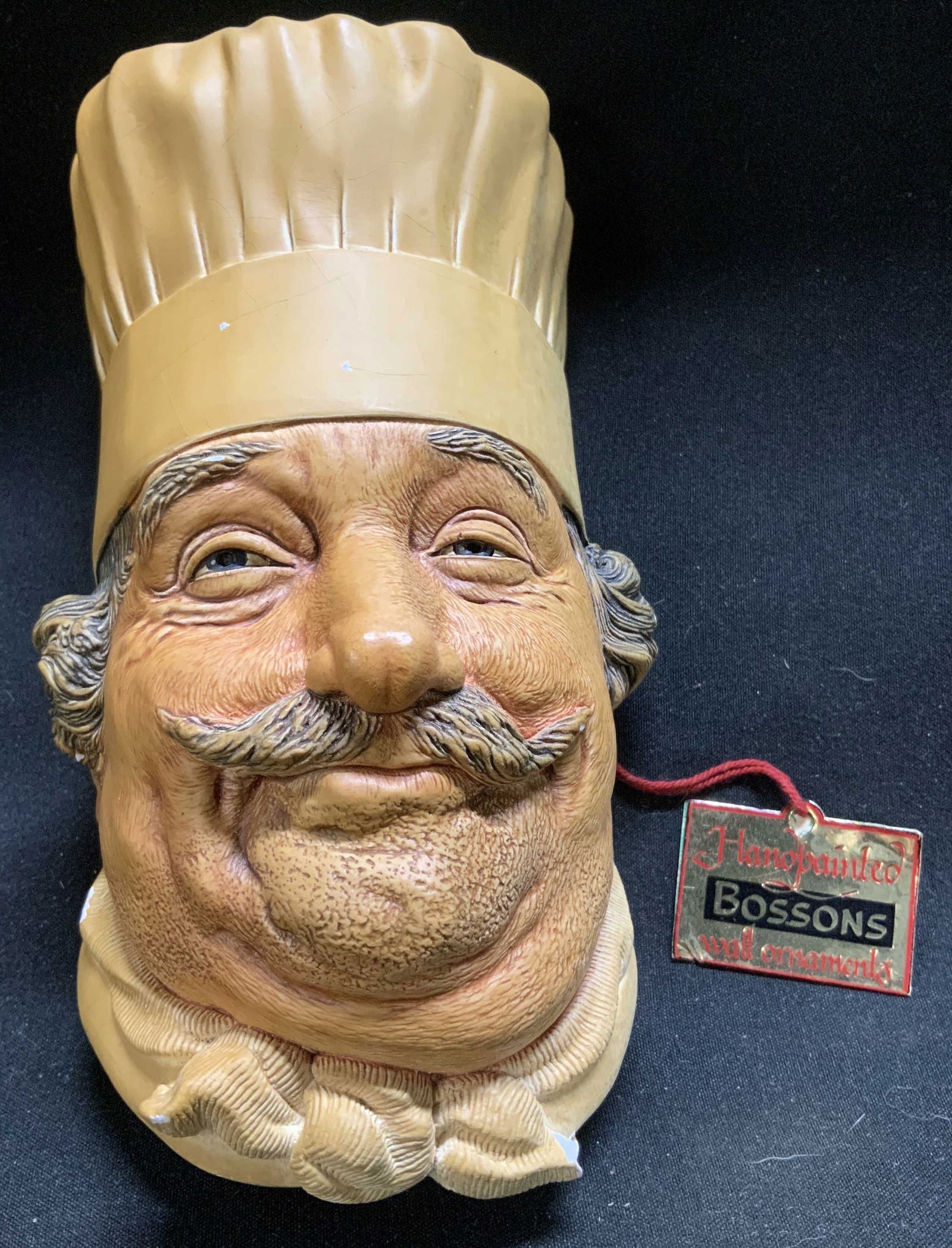 Vntg 1969 Bossons Chalkware Chef Head ENGLAND (1 of 6)