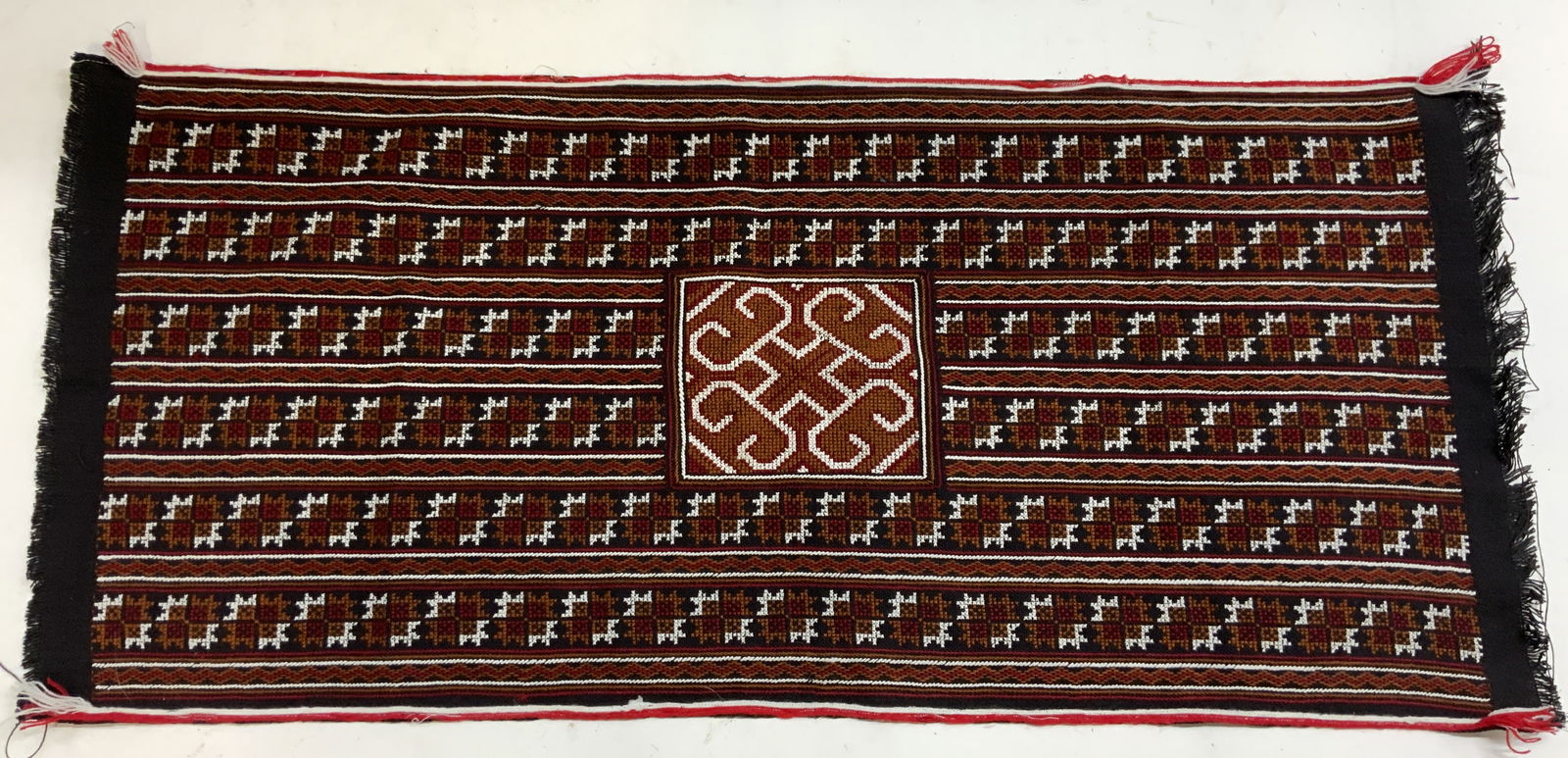 Vintage Handmade Indian Trade Cloth W Fringes (1 of 8)