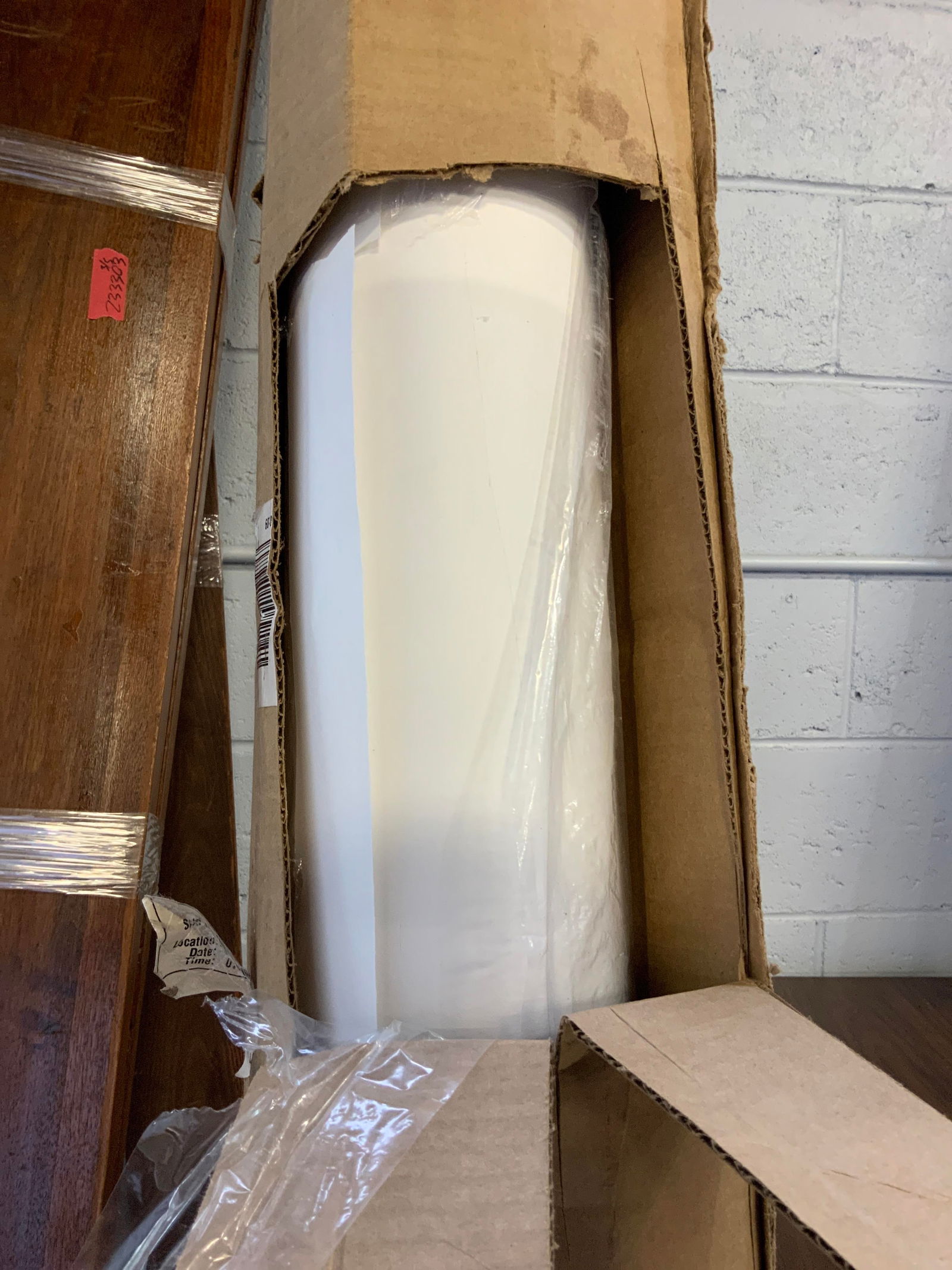 B&H Savage Widetone White Background Paper NIB: Savage Widetone seamless super white background paper. Big roll of background paper. 140 x 35 yds. Thick quality. New in box. Lot is sold as is. From B&H PHOTO VIDEO. Surface wear consistent to age, u