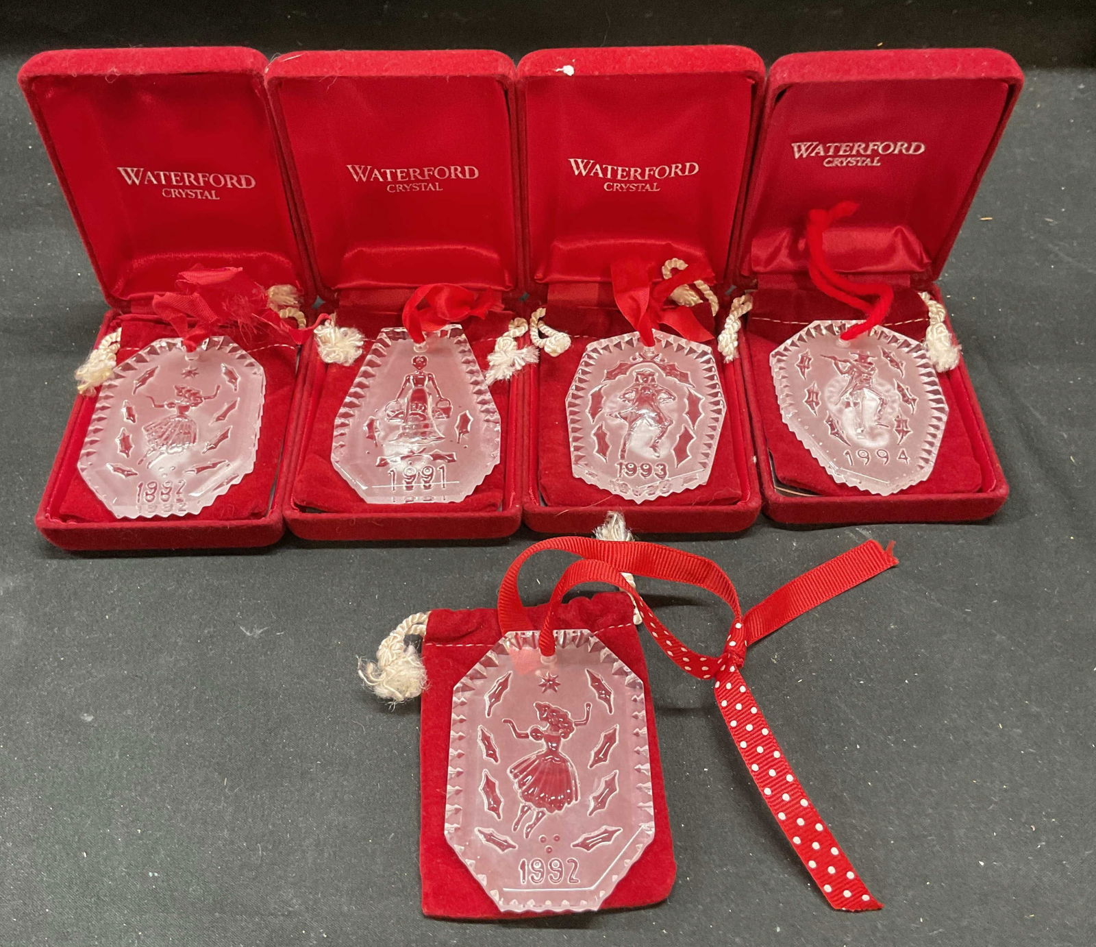 Group 5 Waterford Crystal Ornaments 1991-94 (1 of 7)
