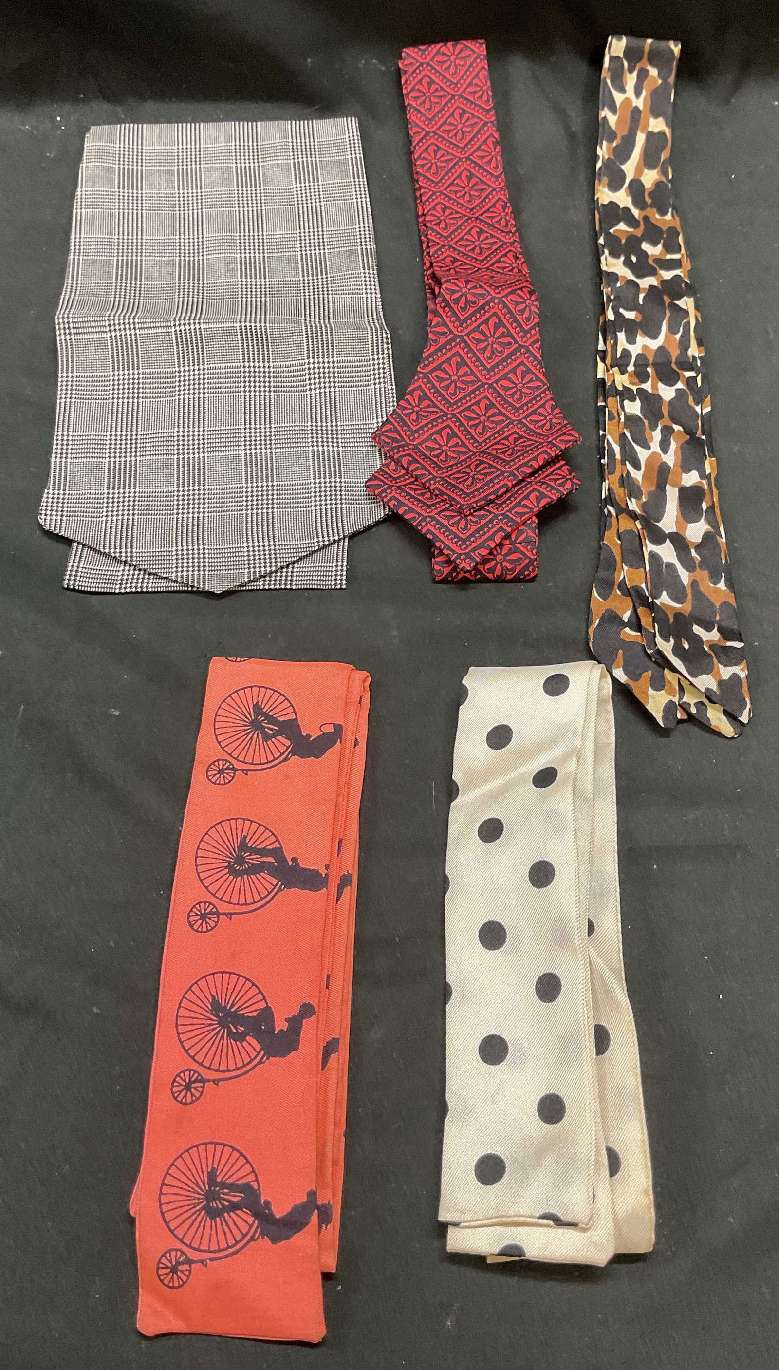 5 Vntg Menswear Bonwit Teller Polka Dot Bow Tie + (1 of 7)