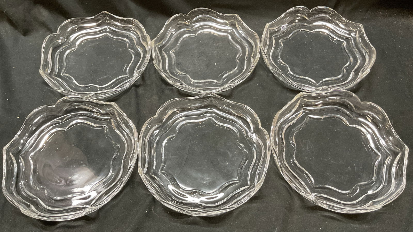 Set 6 Tiffany & Co. Crystal Candy Nut Dish Bowl (1 of 6)