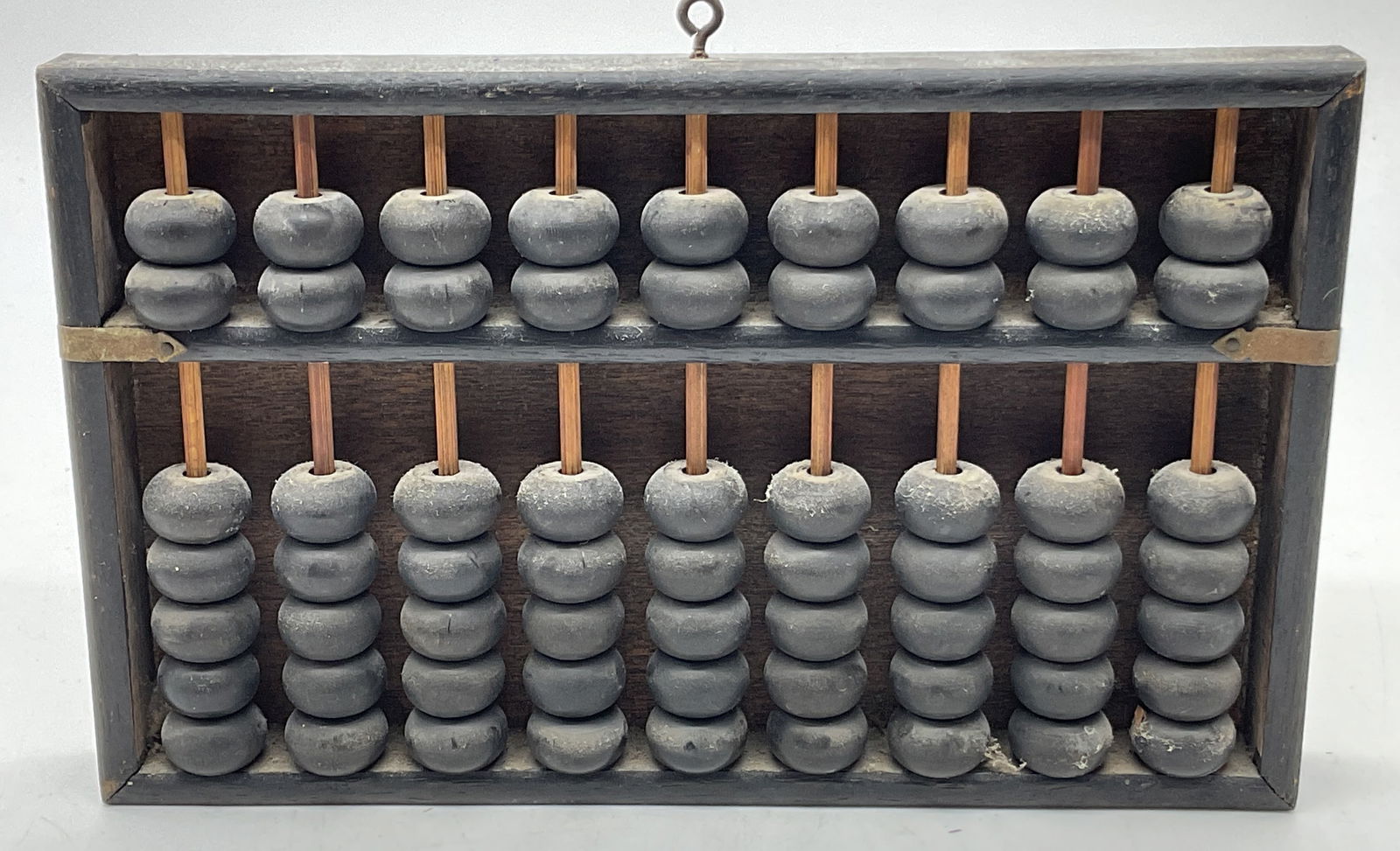 Vtg Chinese Wooden Black Abacus Japan (1 of 7)