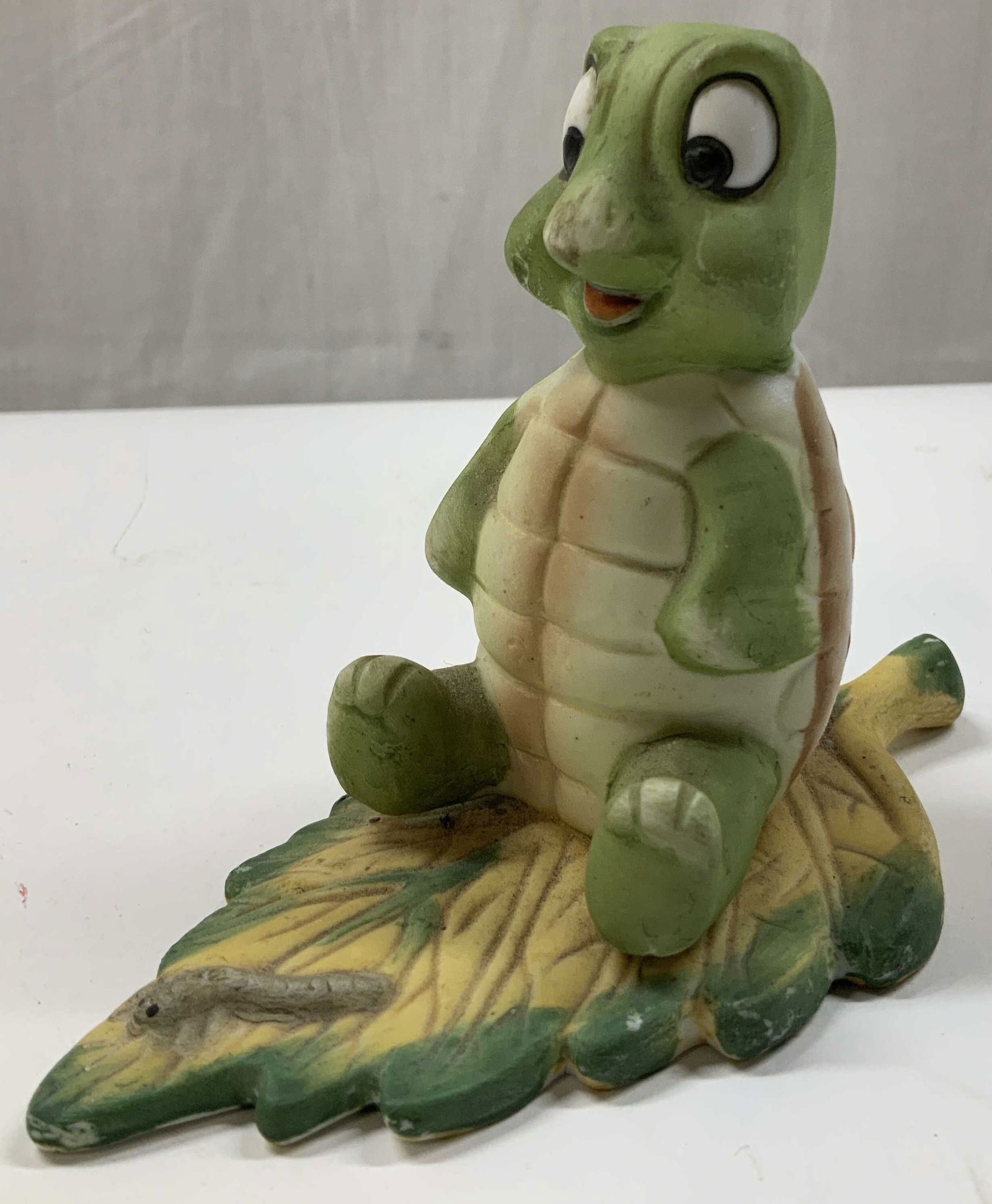 Vntg Turtle Sitting Up On Leaf Porcelain Figurine (1 of 6)