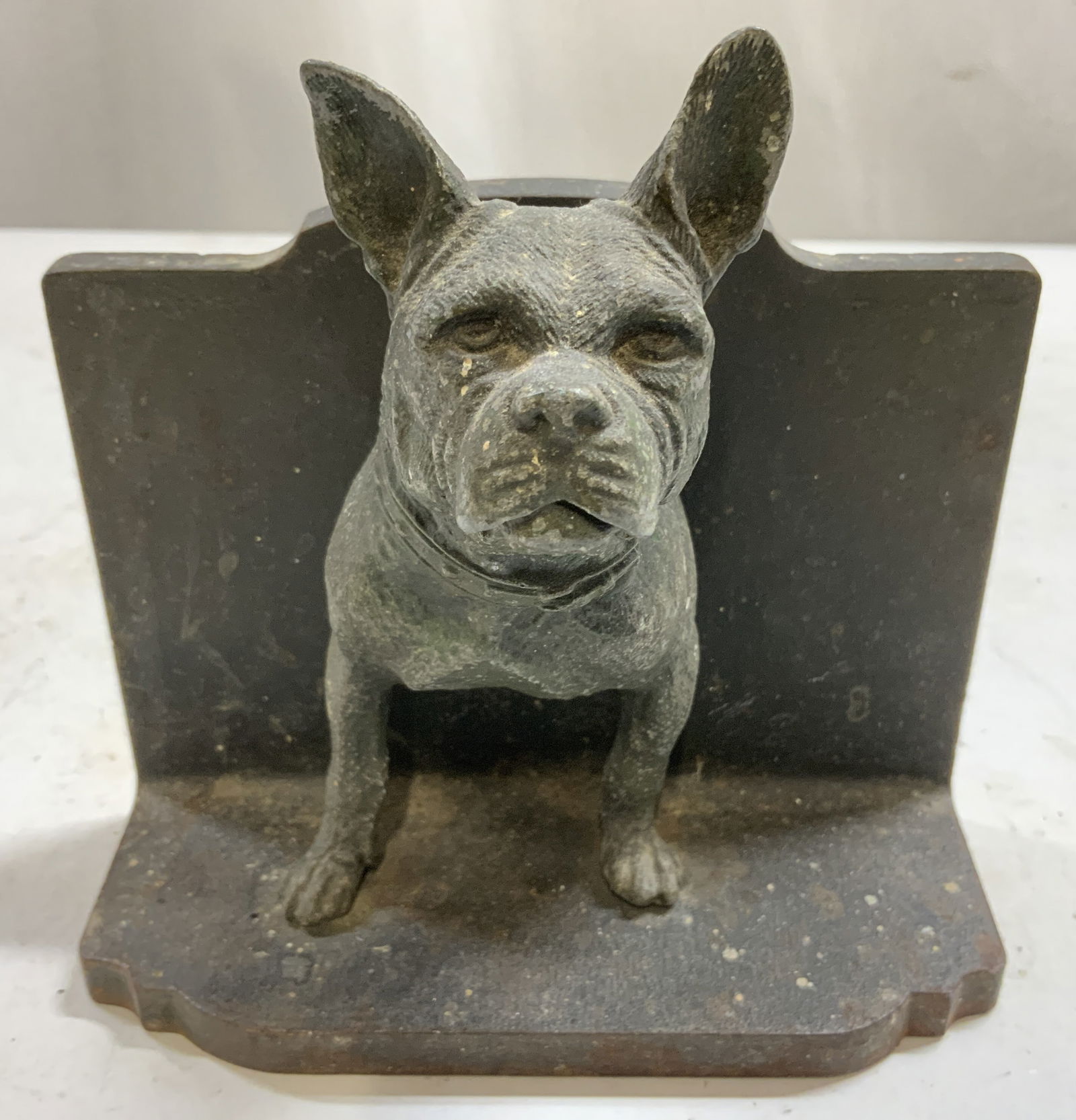 Antique Iron French Bulldog Bookend C Early 1900s (1 of 8)