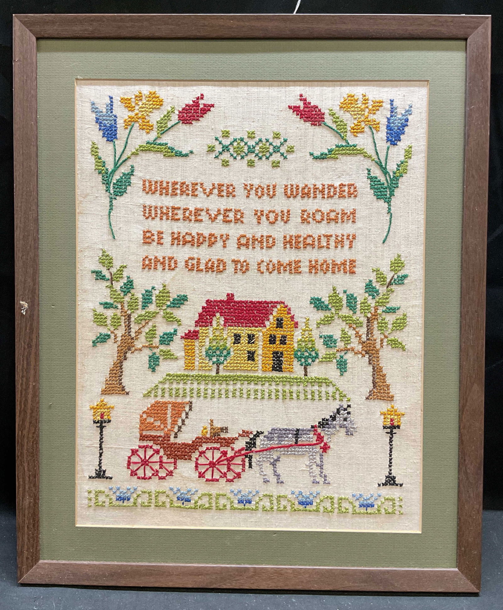 Framed Clooney Home Cross Stitch Sampler 1978 (1 of 6)