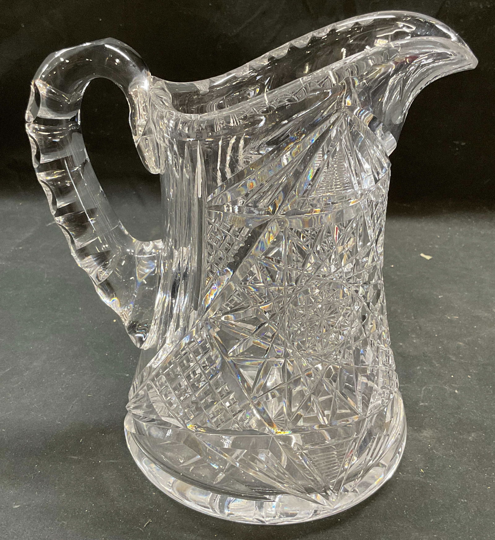 Antique ABP Cut Glass Hob Star Pitcher (1 of 6)