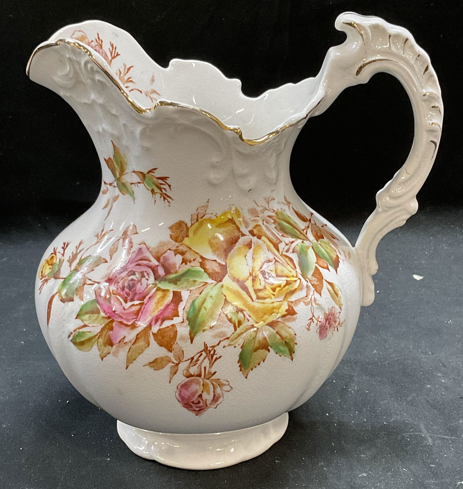 Antq Empire Pottery June Rose Pitcher USA (1 of 7)