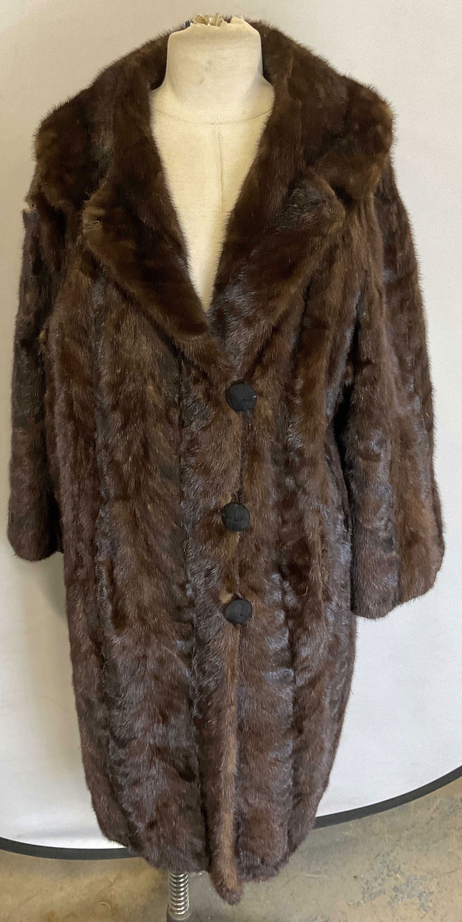 Vintage Brown Mink Fur Coat (1 of 7)
