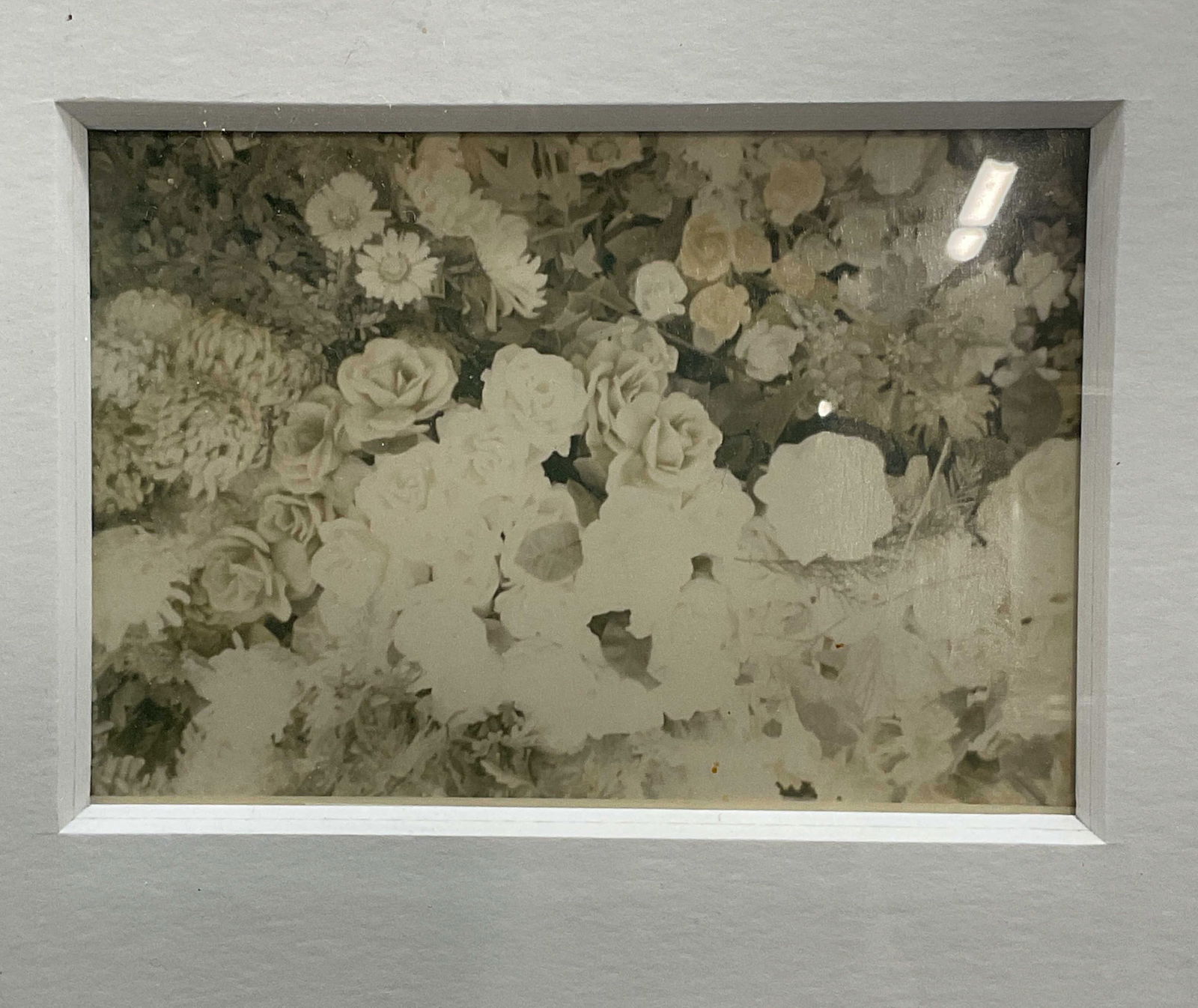 Framed Vintage B&W Flowers Photograph (1 of 7)