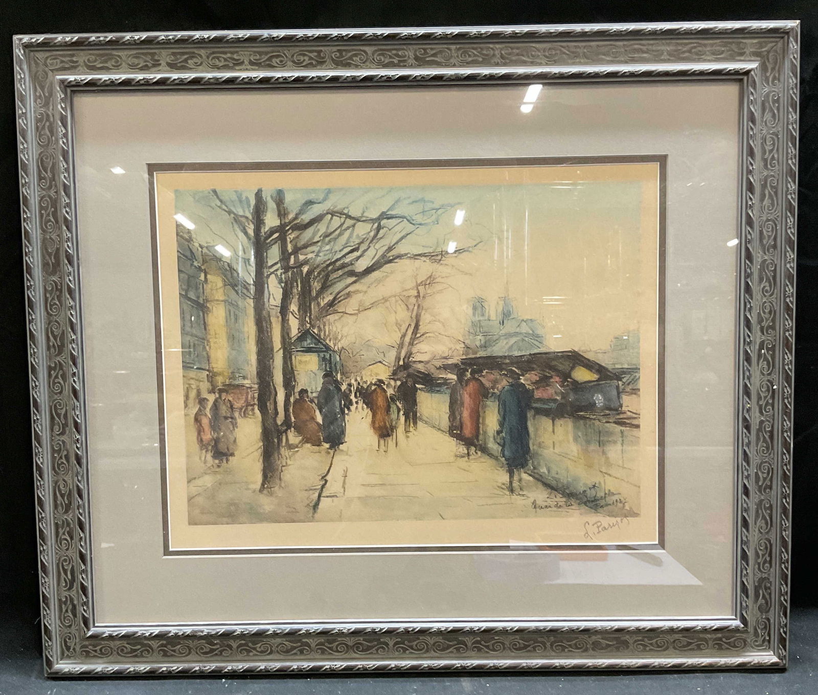 Signed L Parizot Quai de la Tournelle Litho (1 of 6)