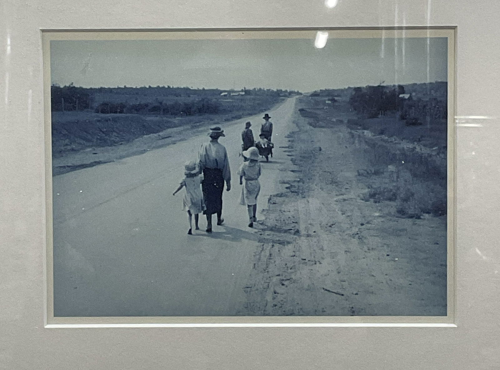 Framed Vintage B&W Walking Path Photograph (1 of 6)