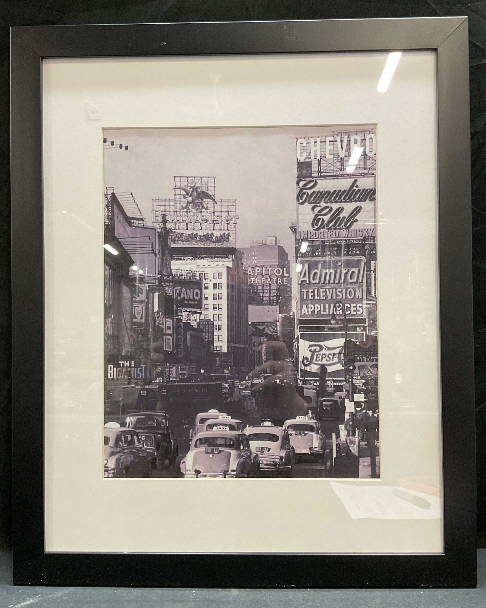 Framed Times Square NYC Lithograph (1 of 6)