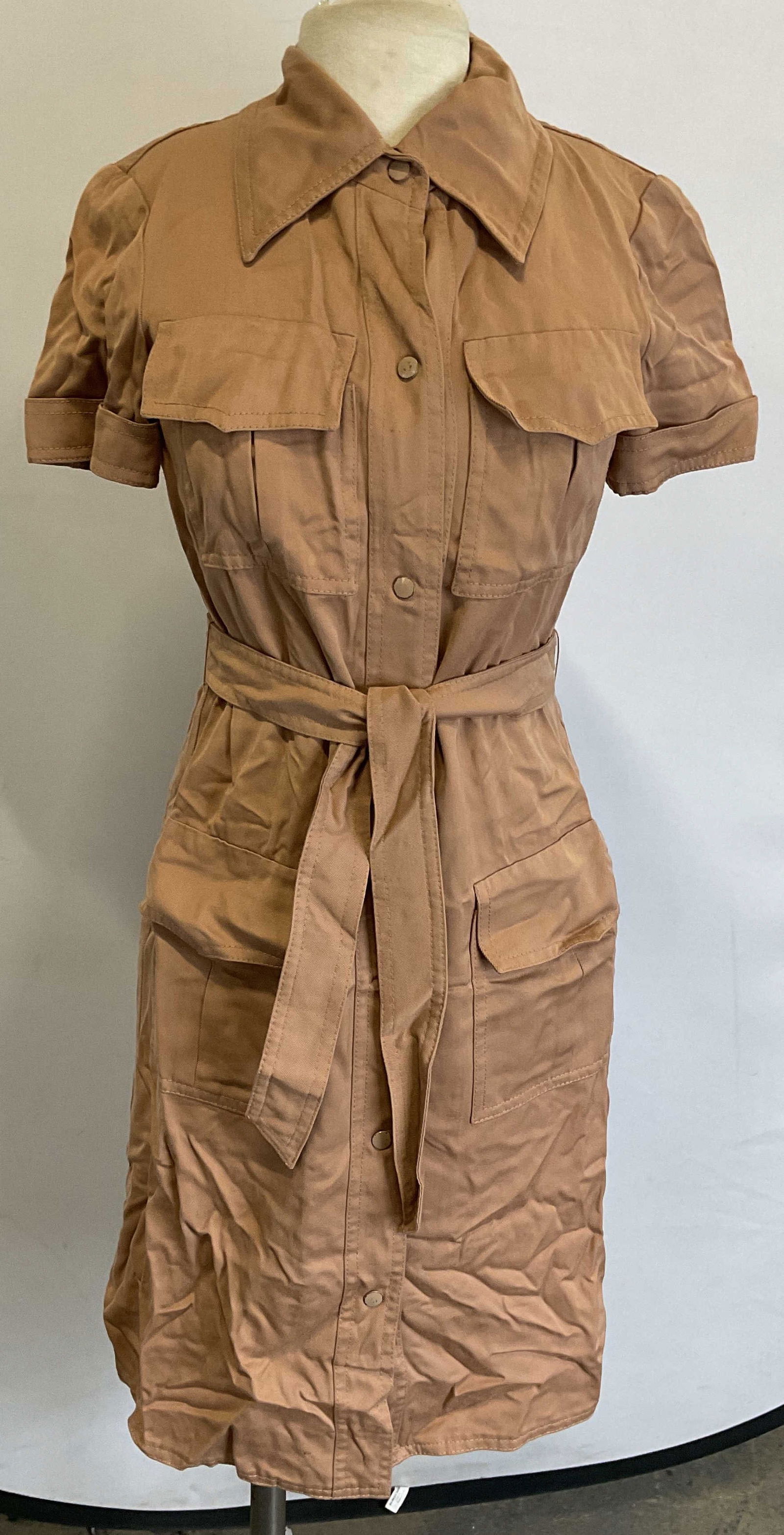 Something! Oscar de la Renta Brown Cargo Dress (1 of 8)