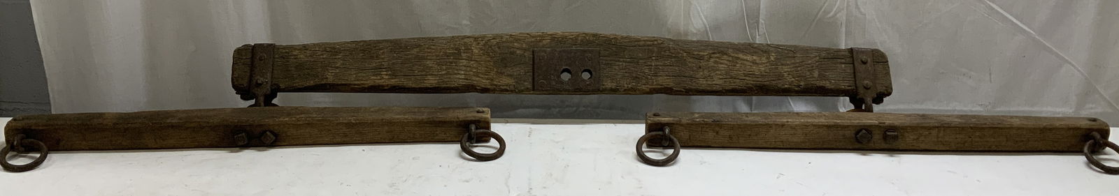 Antique Primitive Wooden Double & Singletree 42in (1 of 8)