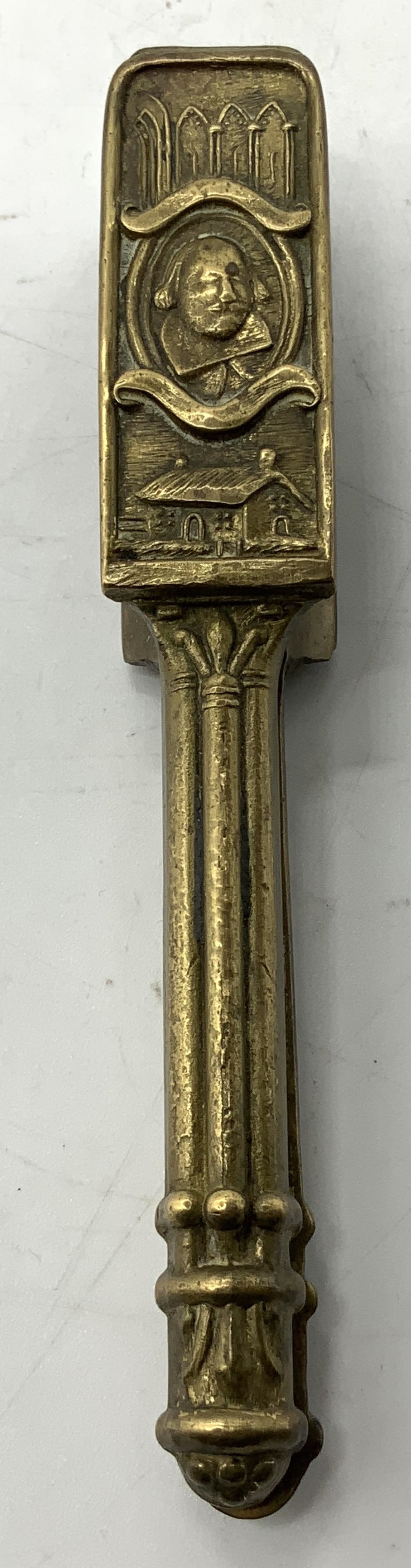 Vntg Brass William Shakespeare Portrait Nutcracker (1 of 7)