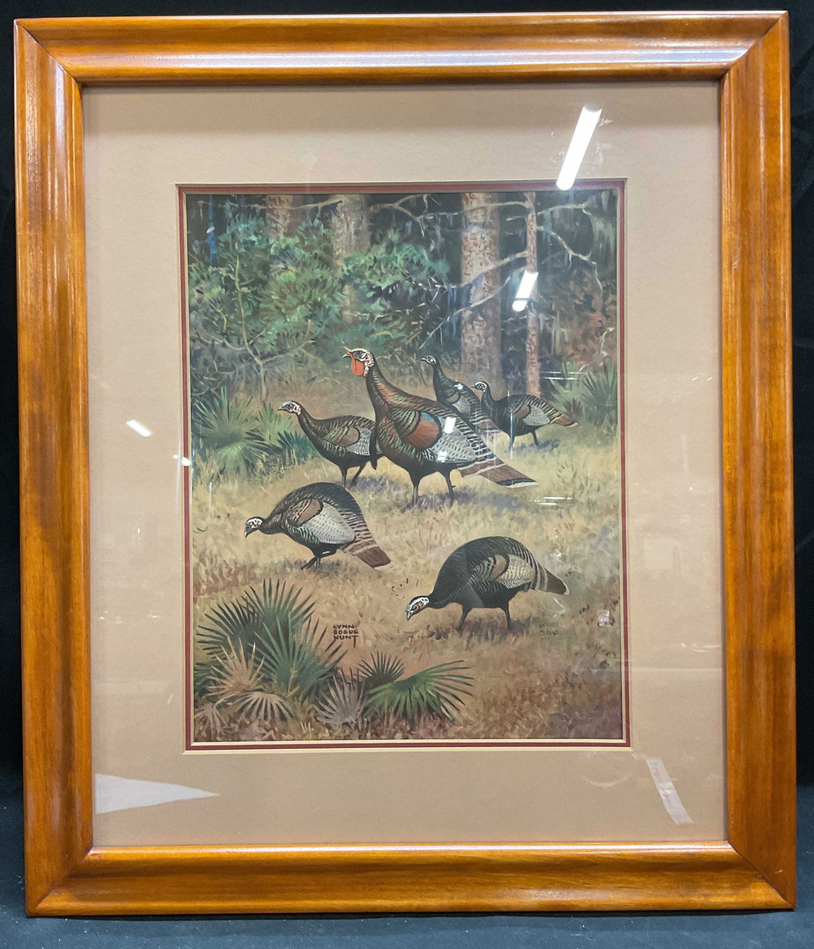 Framed Lynn Bogue Hunt Pheasants Lithograph (1 of 6)