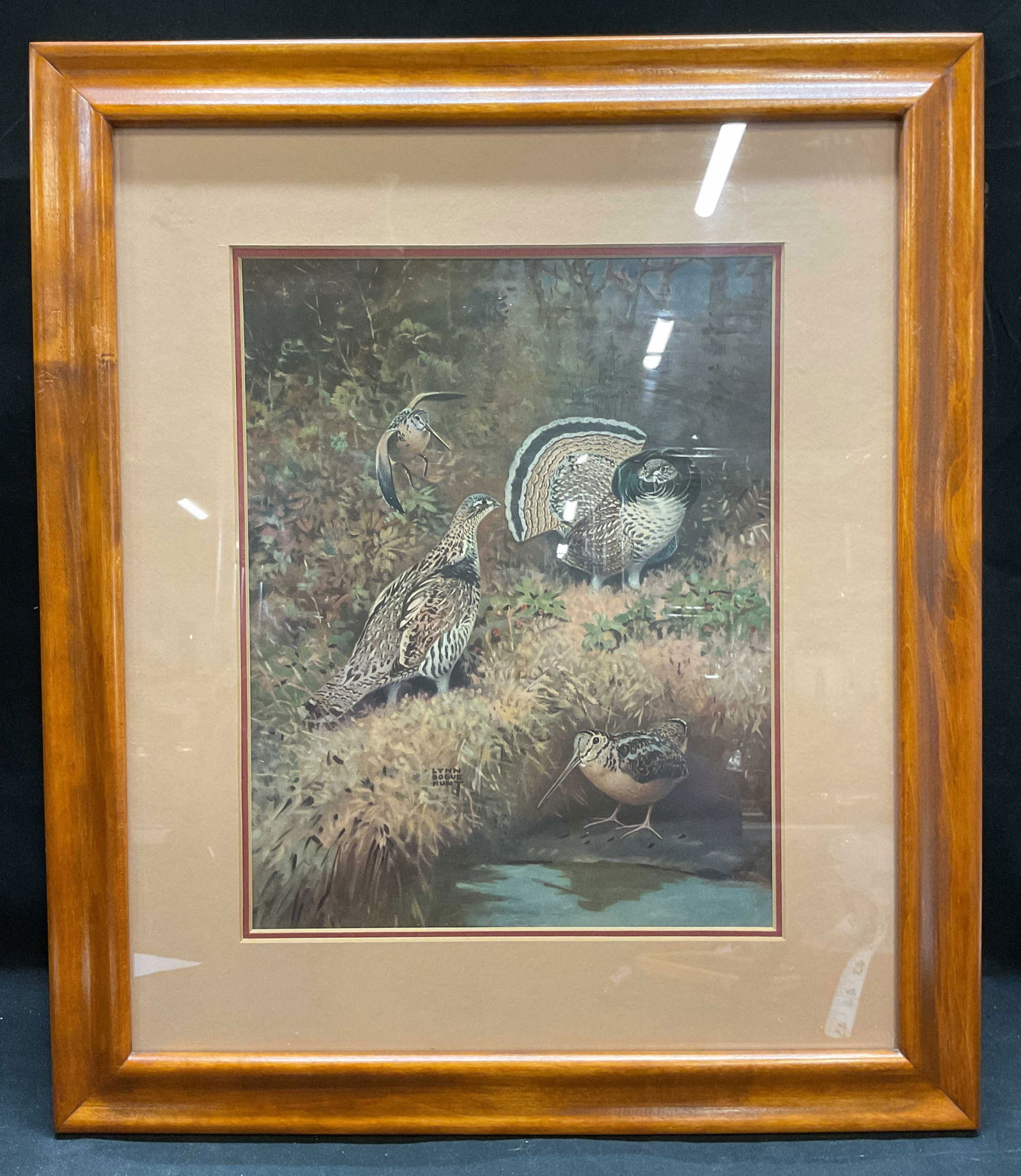Framed Lynn Bogue Hunt Grouse Lithograph (1 of 6)